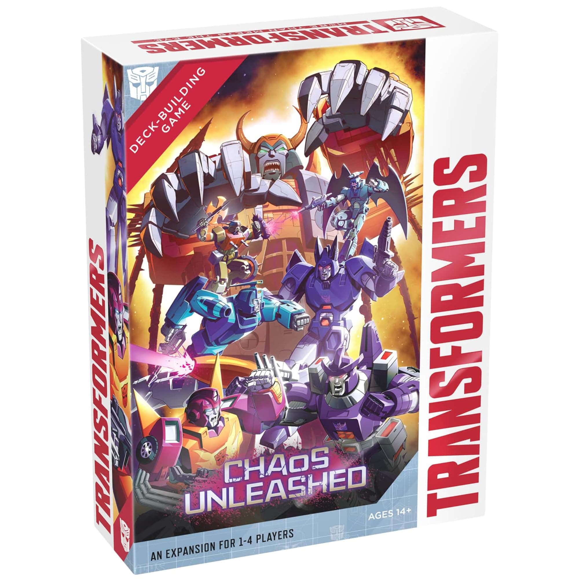 Renegade Game Studios: Transformers: Deck-Building Game: Chaos Unleashed - Expansion, New Characters, 2 Modes of Play, Ages 14+, 1-4 Players, 90 Min