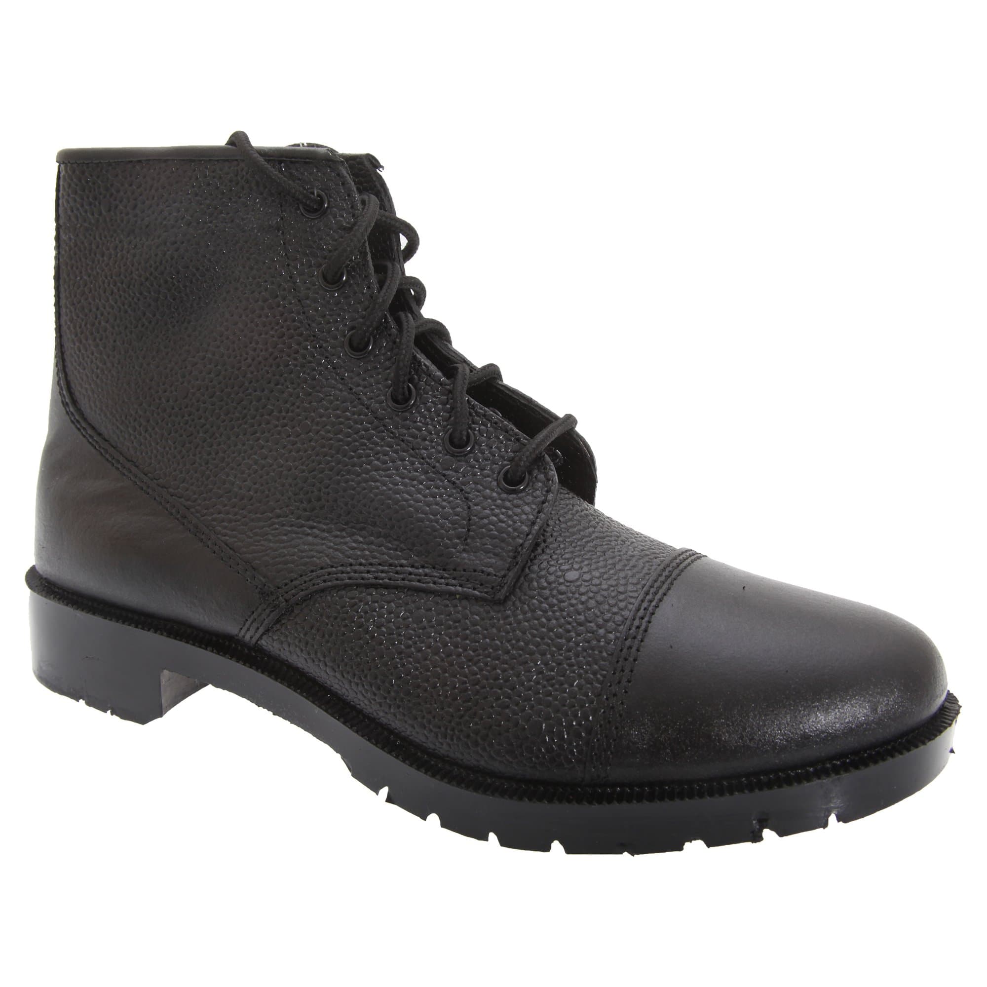 GraftersMens Grain Leather 6 Eye Cadet Boots