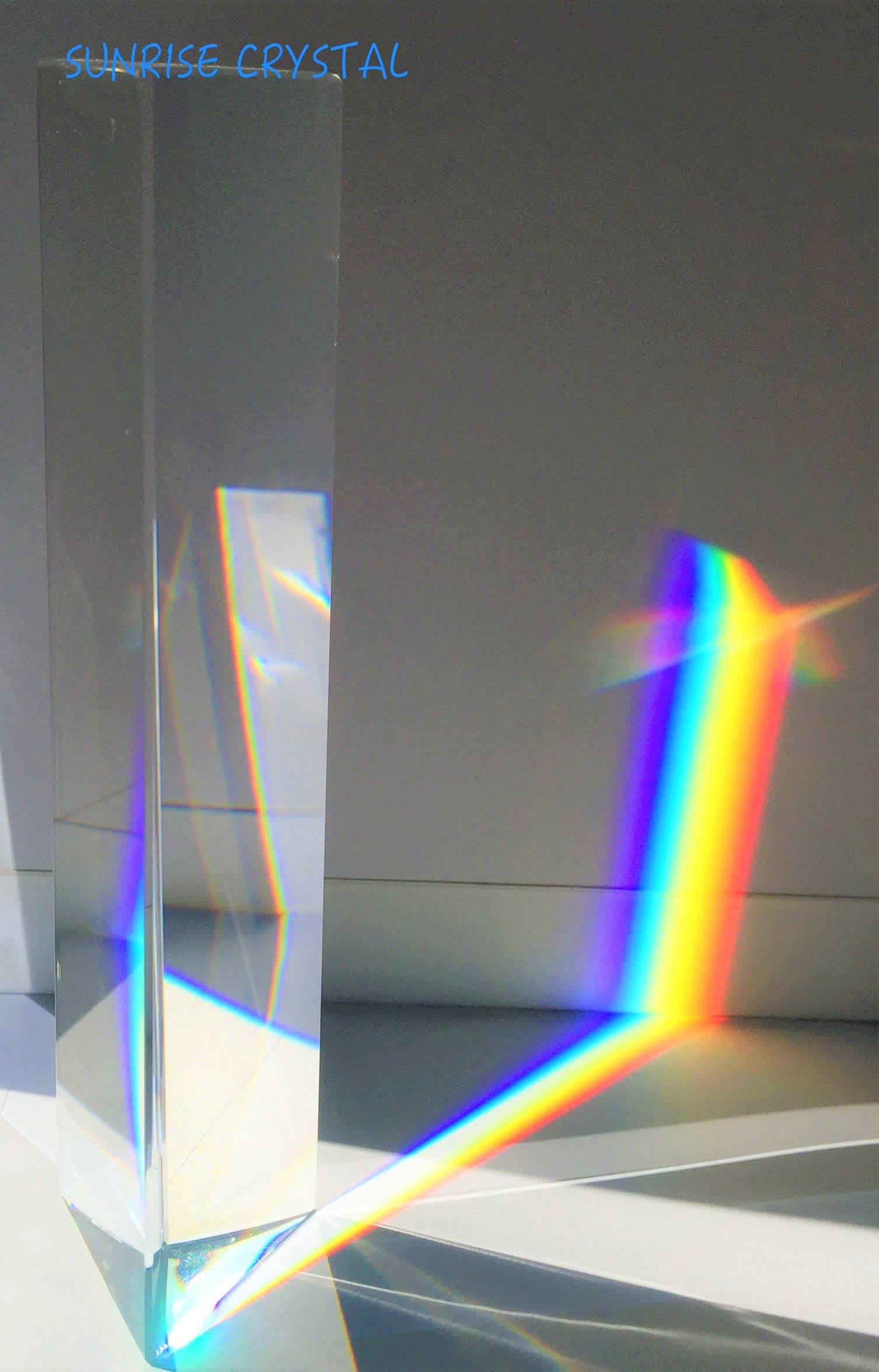 6" / 150MM Crystal Triangular Prism Optical Glass for Teaching Spectrum, Physics & Photography