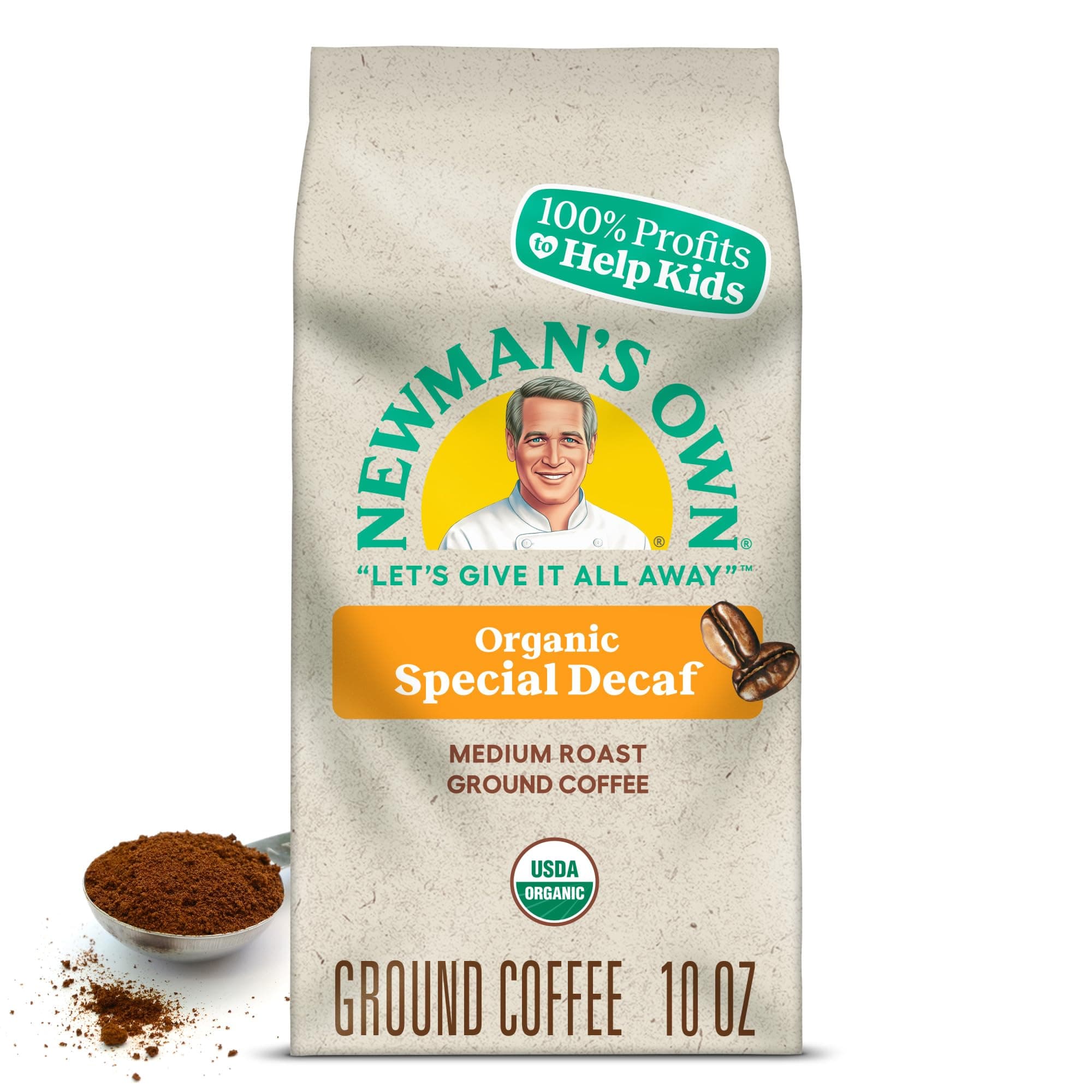 Newman's Own Organics Newman's Special Blend Decaf, Ground Coffee, Decaffeinated, Medium Roast, Bagged 10oz