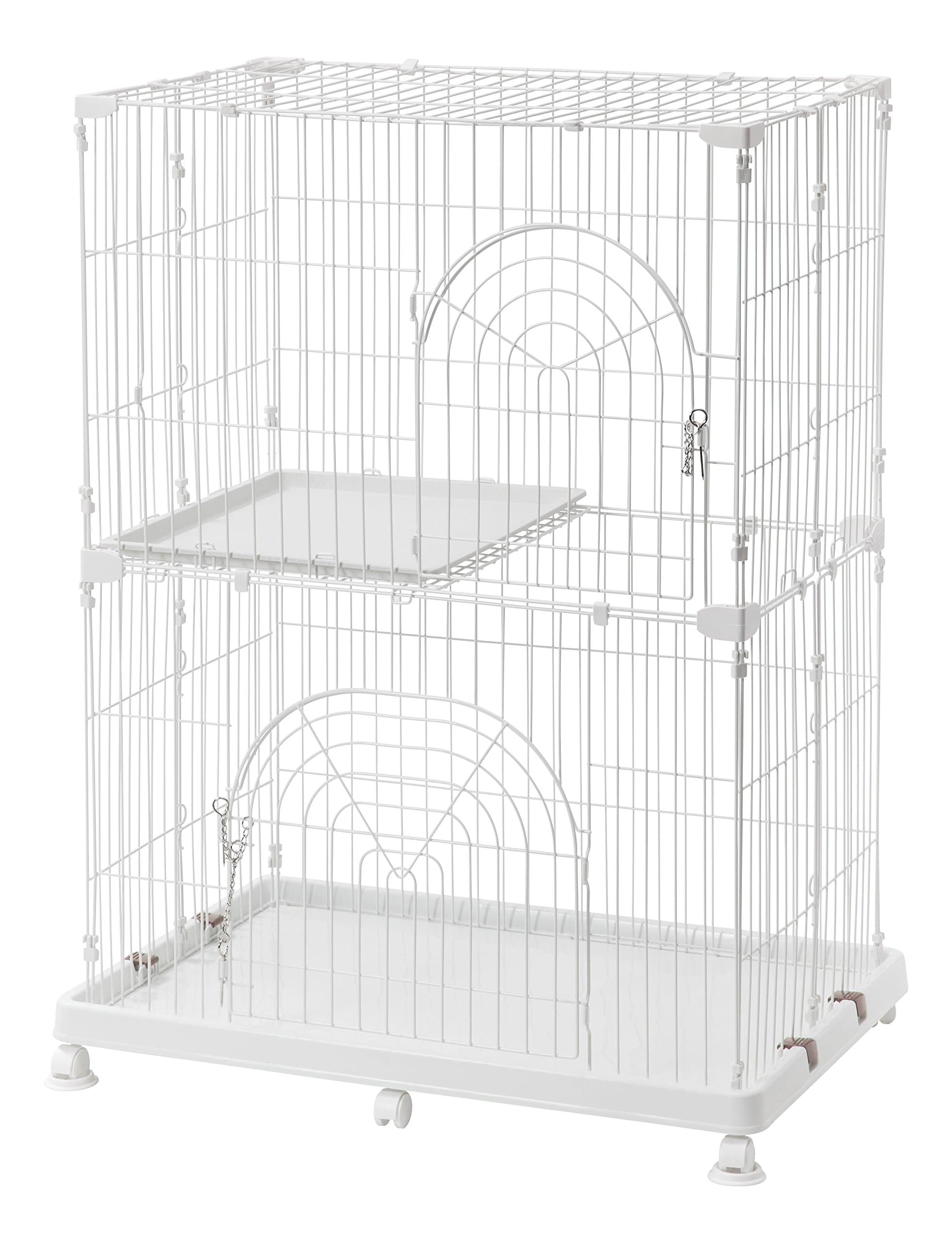 IRIS USA, Inc. Iris 2-Tier Wire Pet Cage, White