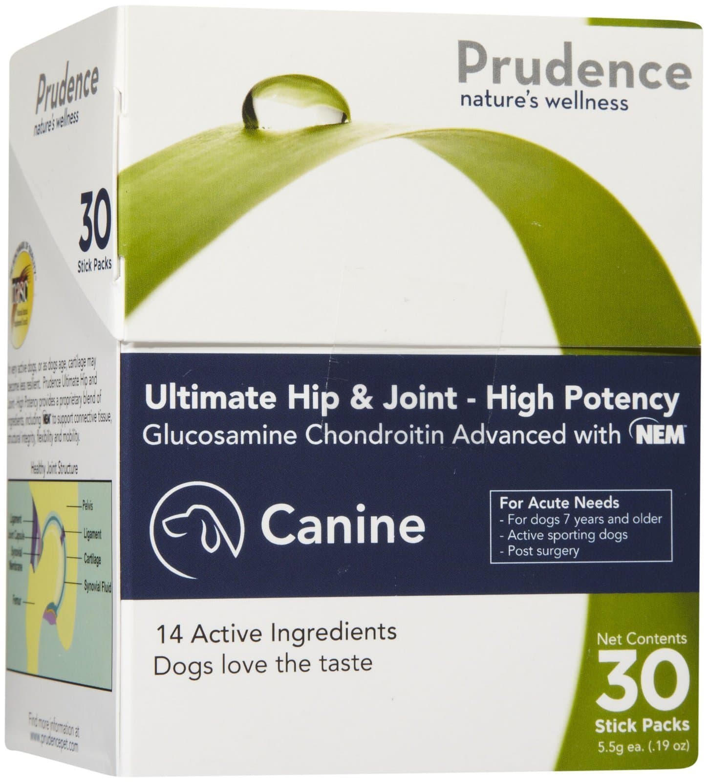 Prudence Hip & Joint High Potent - Dog - 30 Count