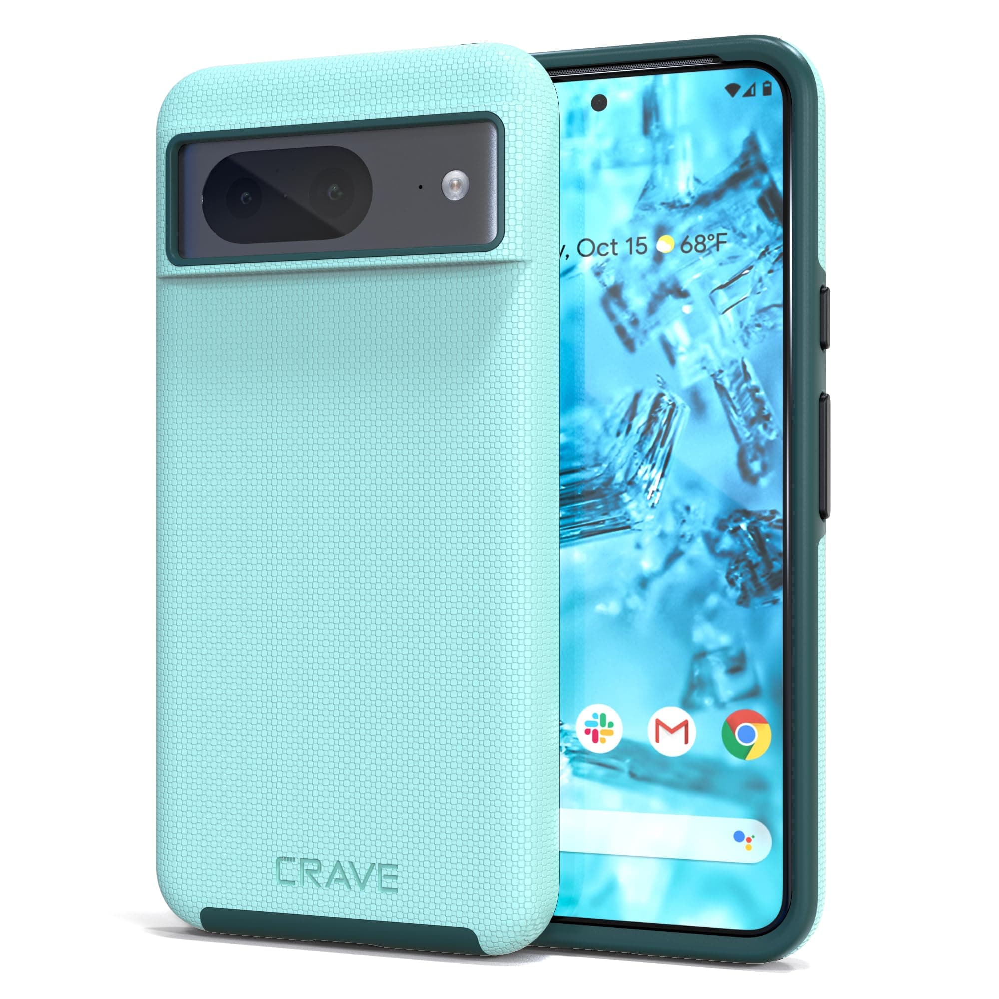 Crave for Google Pixel 8 Case, Shockproof Protection Dual Layer Case for Google Pixel 8 (6.2 inch) - Aqua