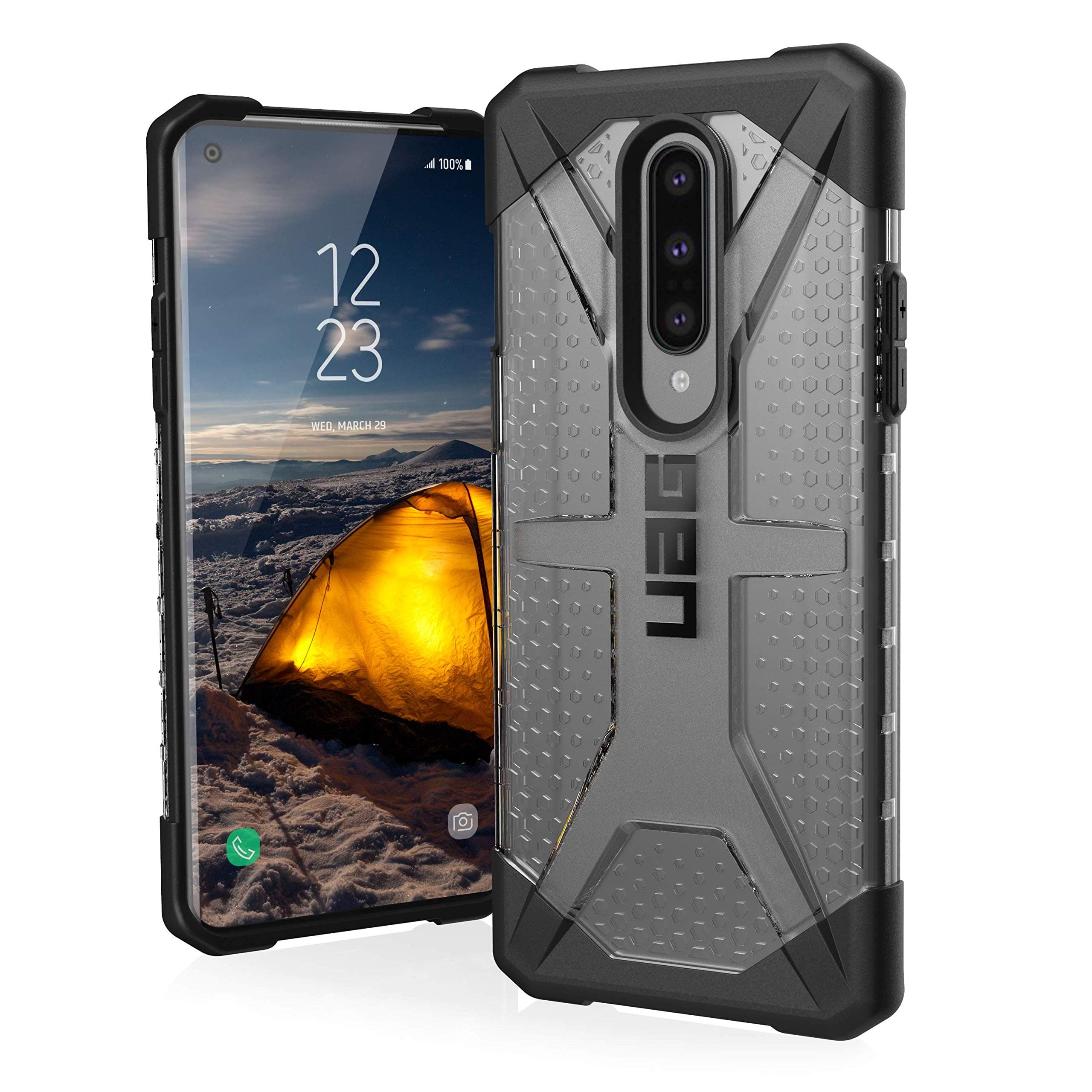 URBAN ARMOR GEAR UAG Designed for OnePlus 8 Case [6.55-inch Screen] Plasma [Ice] Rugged Translucent Ultra-Thin Military Drop Tested Protective Cover