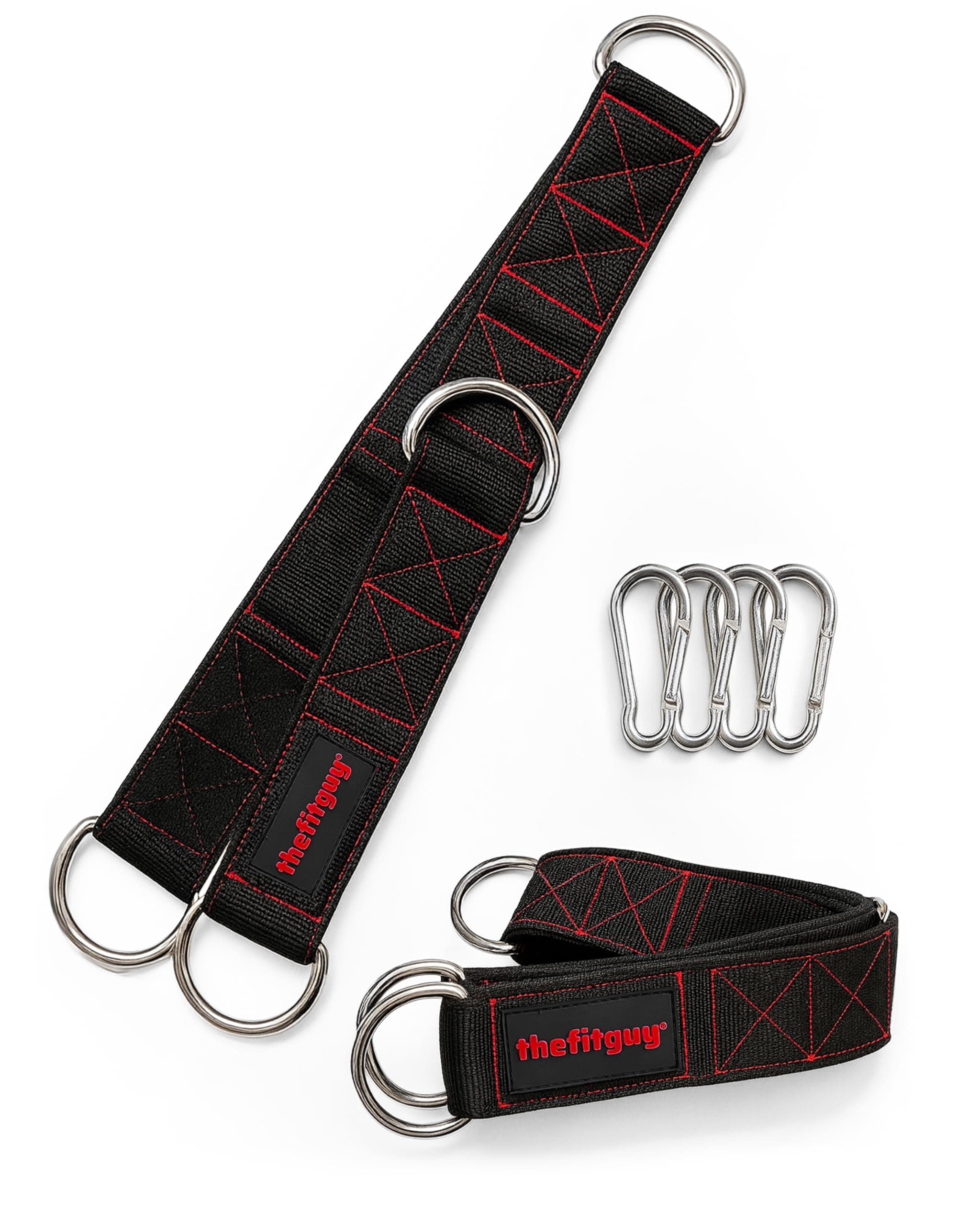 Cable Attachment Extension Straps (Pair) – Heavy-Duty Adjustable Gym Attachments for Cable & Pulley Machines, Bars & Handles – 5 Lengths, Add New Grip Variations & Exercises