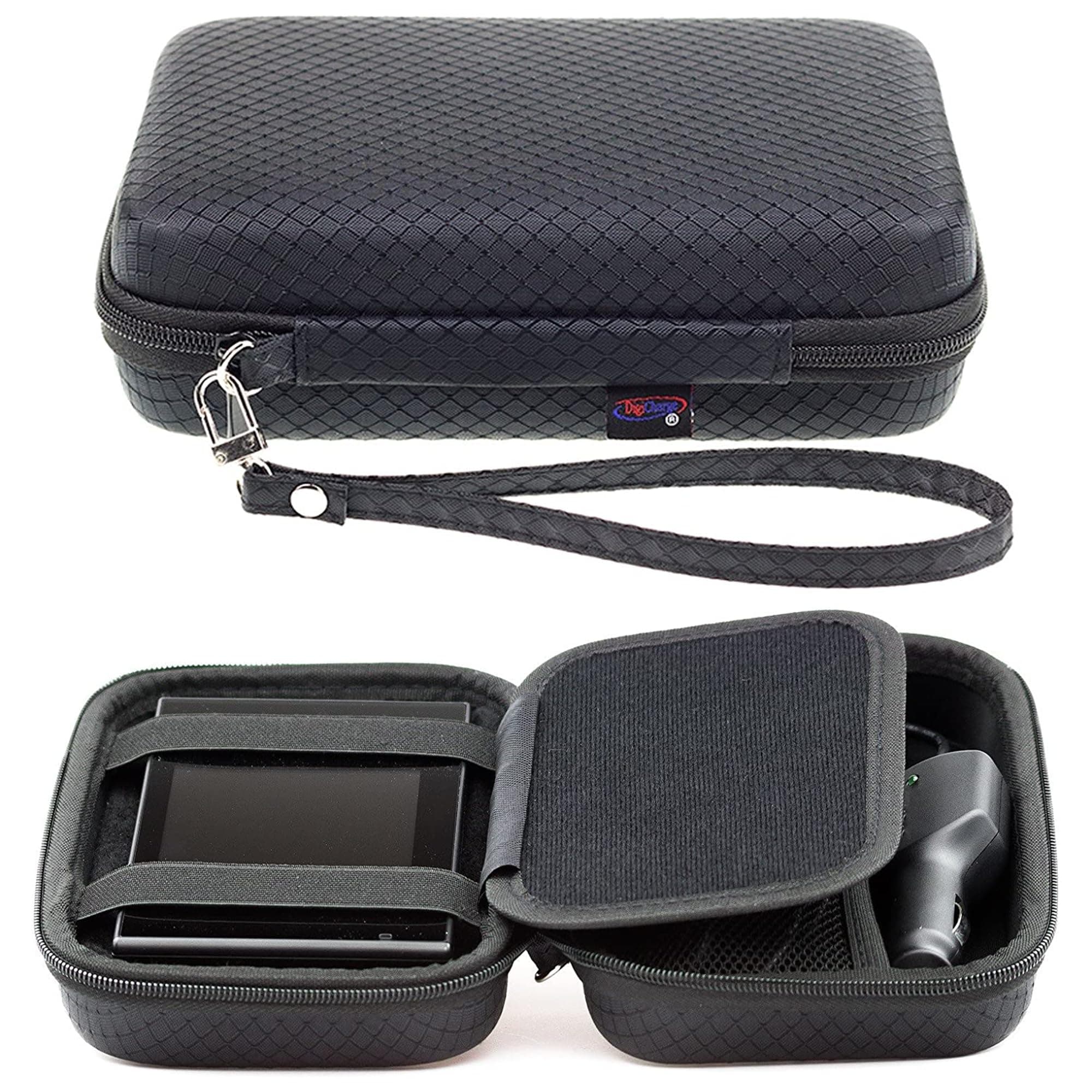 Digicharge Hard Carry Case For TomTom Go Classic 5'' 2nd Gen Lite Go Discover 5’’ Premium 5” Basic 5" Essential 5 Inch Go 5200 5100 520 510 51 Go Professional 5'' Tom Tom BV 5 Inch GPS Sat Nav
