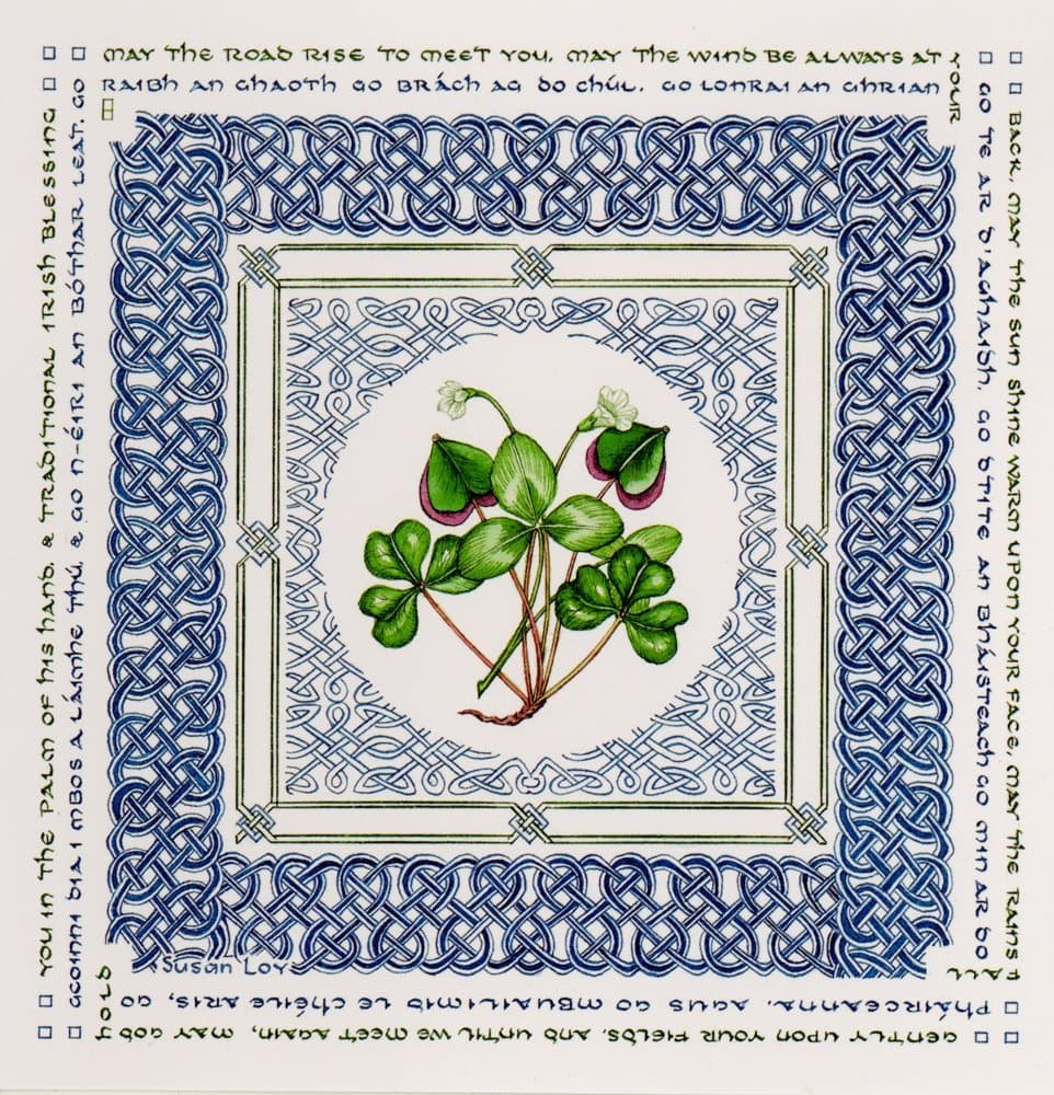 Literary Calligraphy Irish Blessing Note Cards