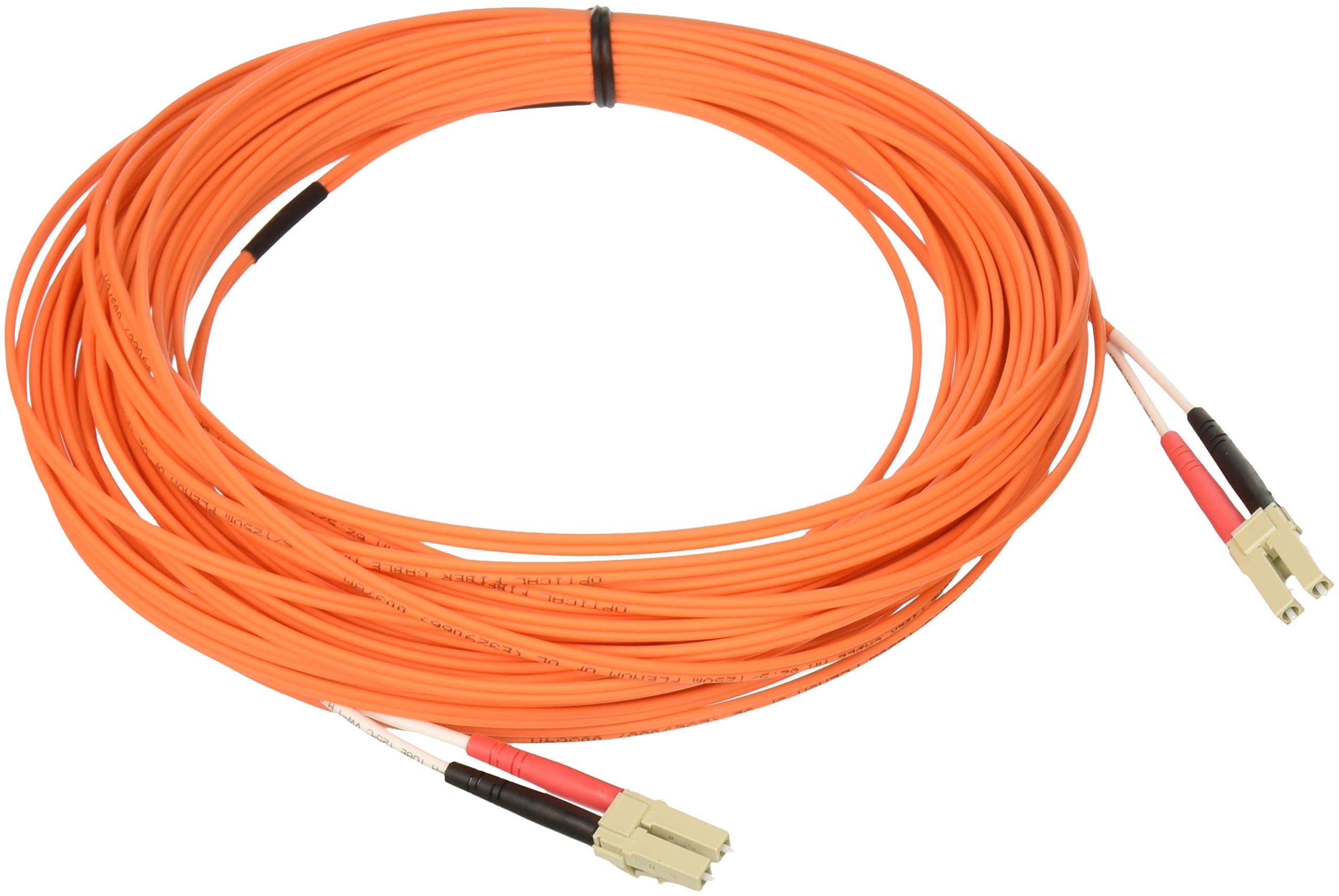 C2G/Cables to Go 38606 LC/LC Plenum-Rated Duplex 62.5/125 Multimode Fiber Patch Cable (15 Meter, Orange)