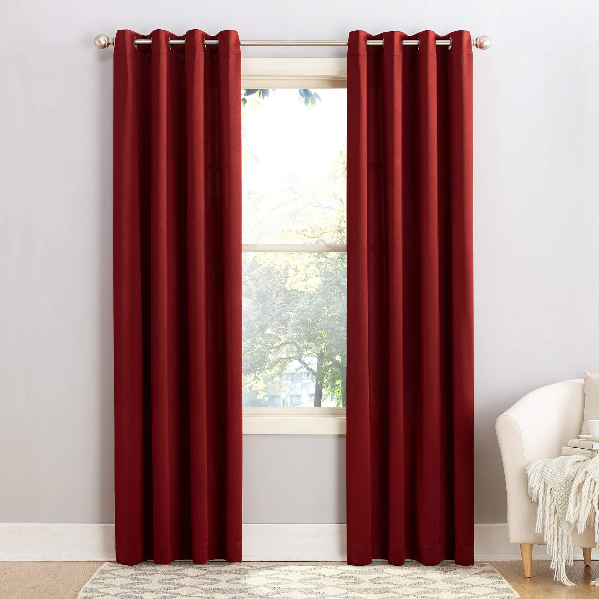 Sun Zero Barrow Energy Efficient Grommet Curtain Single Panel