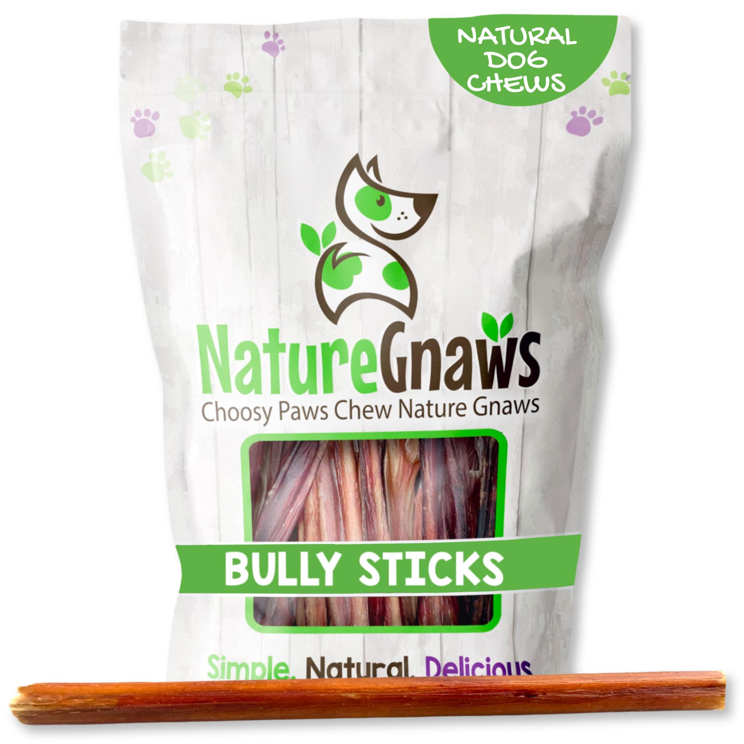 (28cm - 30cm (10 Pack)) - Nature Gnaws Large Bully Sticks - 100% All Natural Grass-Fed Free-Range Premium Beef Dog Chews