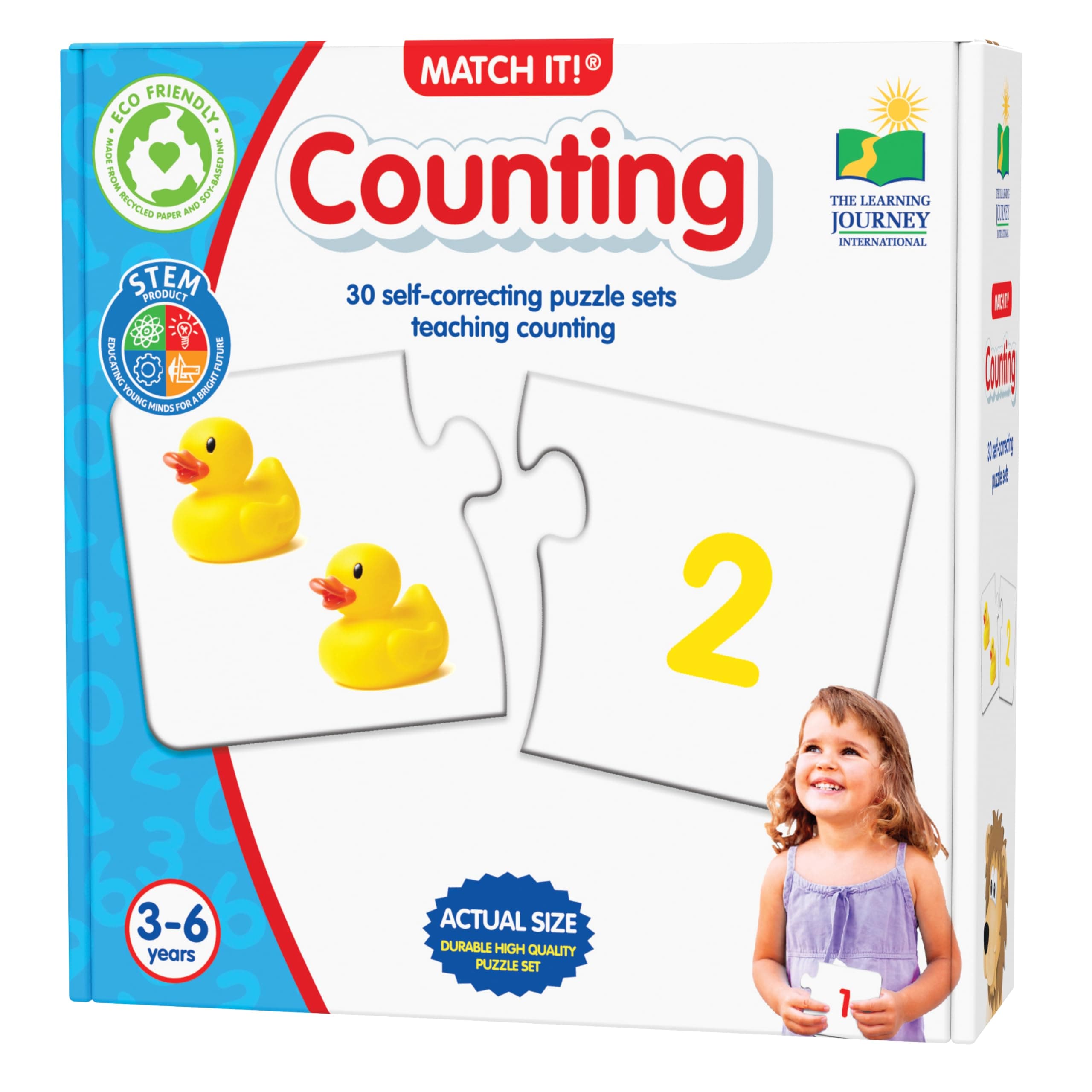 The Learning Journey Match It - Counting Memory Game For Kids - Helps Interactive Child Development, Problem-Solving and Counting Skills - Includes 30 Self-Correcting Puzzle Sets - For 4+ Years