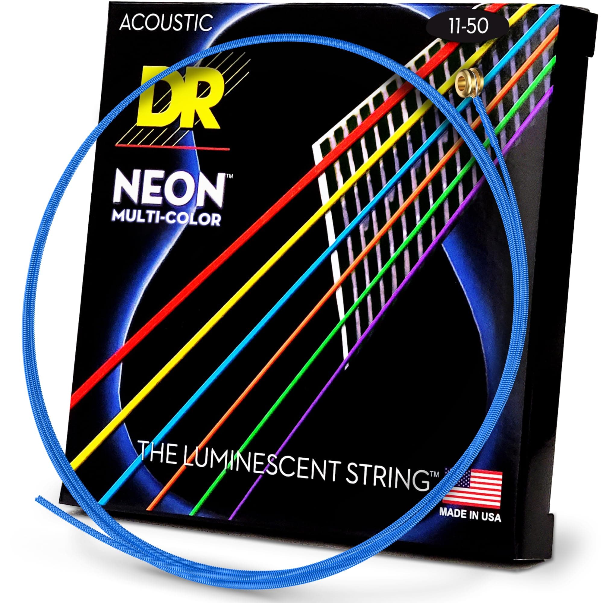 DR Strings HI-DEF NEON Acoustic Guitar Strings (NMCA-11)