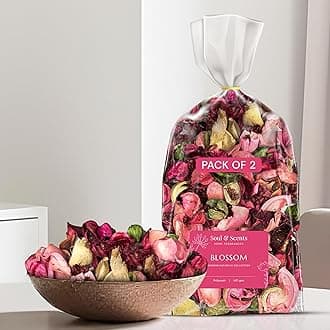 Blossom Potpourri Pack of 2 | Dried Flowers | Fine-Living | Natural Decoration | Mood Enhancer | Perfect for Home Decor, Gifts, and Aromatherapy | Made in India | 140gm Each