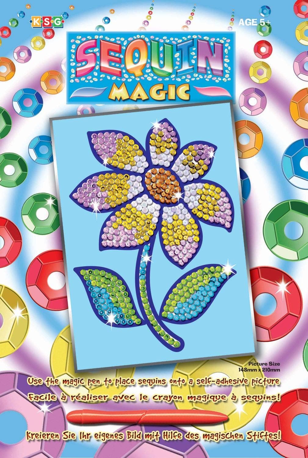 KSG Sequin Magic twin pack Flower and Butterfly
