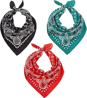 Bandana Scarf for Men and Women - Premium Cotton Stylish & Versatile Paisley Bandanas - Perfect Neck and Head Wear for Summer, Winter and Sports