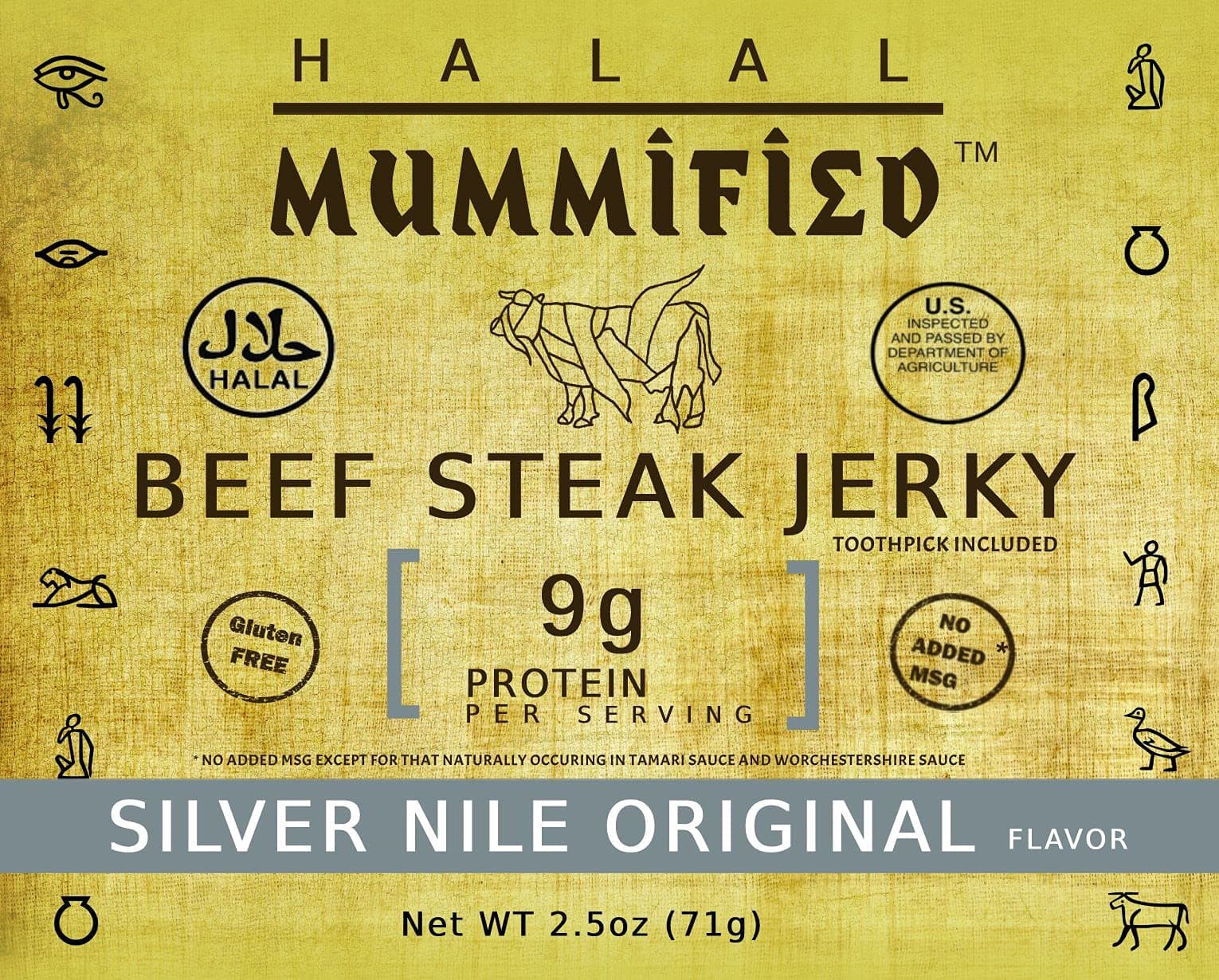 Halal Beef Steak Jerky - Original Silver Nile 2.5 oz (Pack of 2)