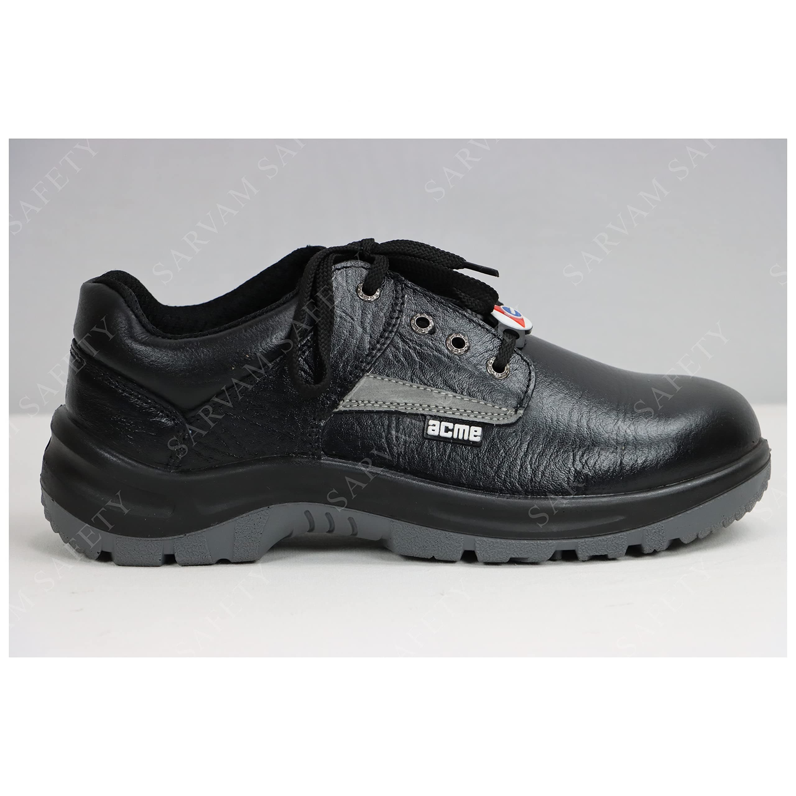 Safety Shoe S.T. PU Double Density - Low Ankle - Plain Black Apollo Leather - Orion (10)