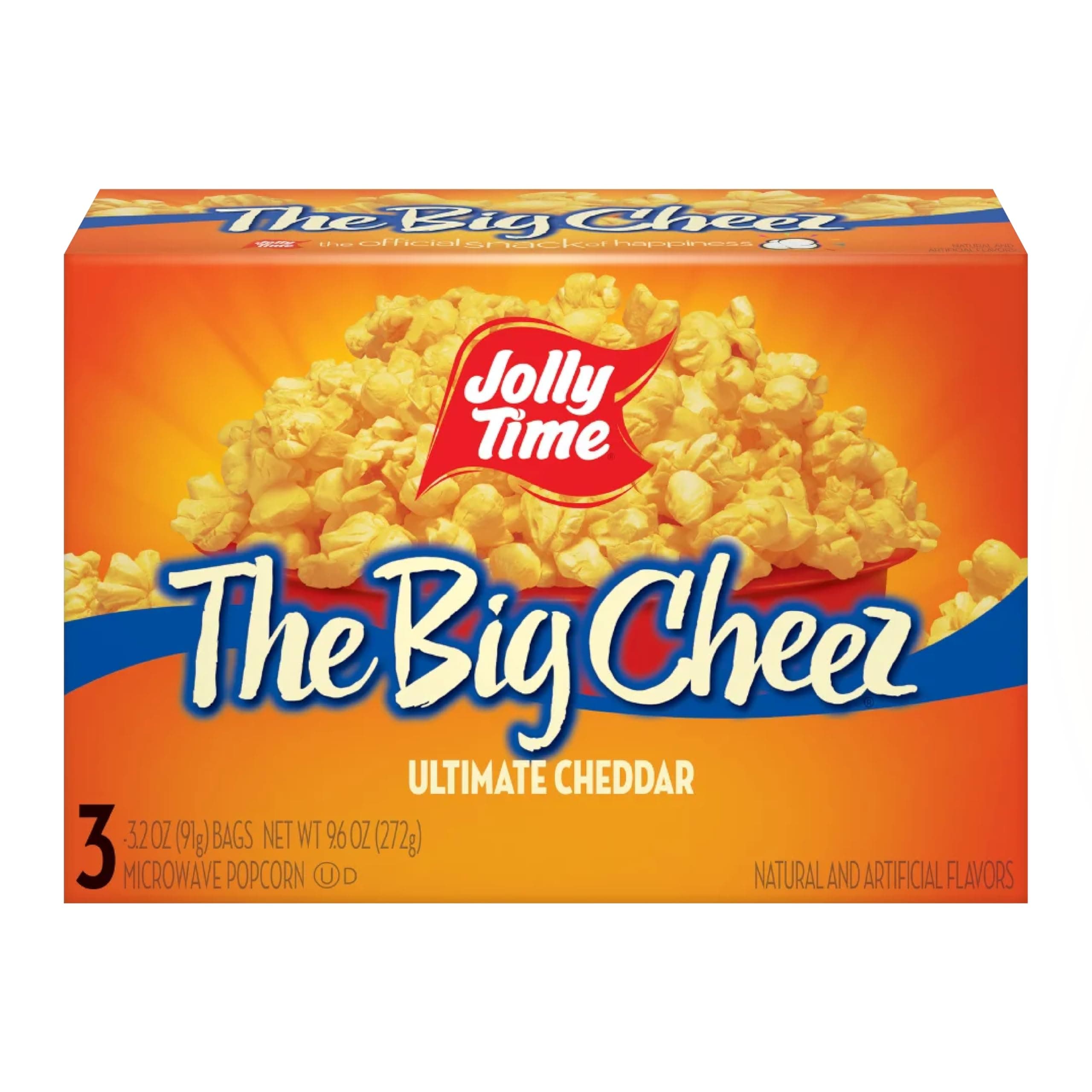 Jolly Time the Big Cheez Cheddar Cheese Microwave Popcorn, 3-count Boxes (Pack of 3)