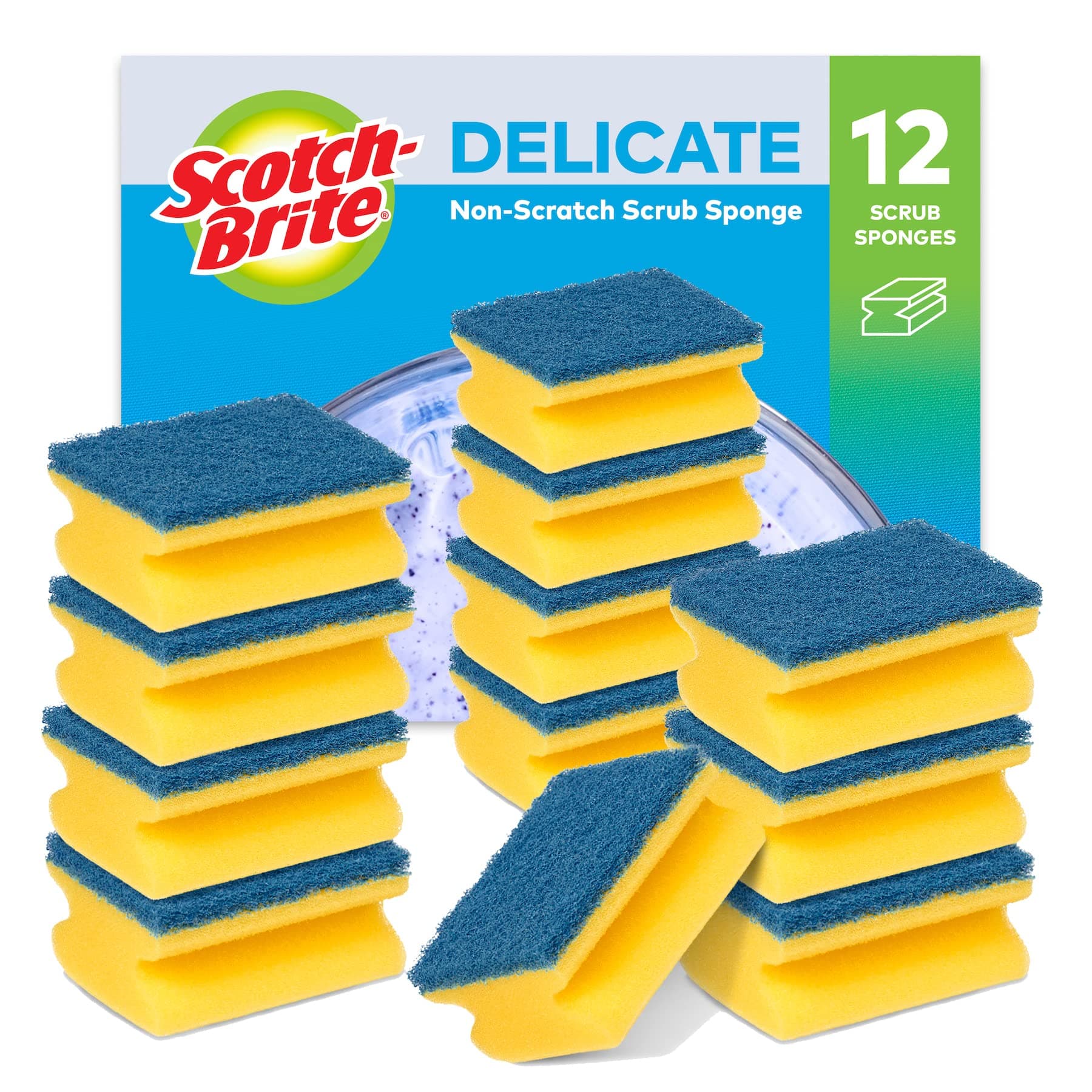 Delicate Non-Scratch Scrub Sponge​