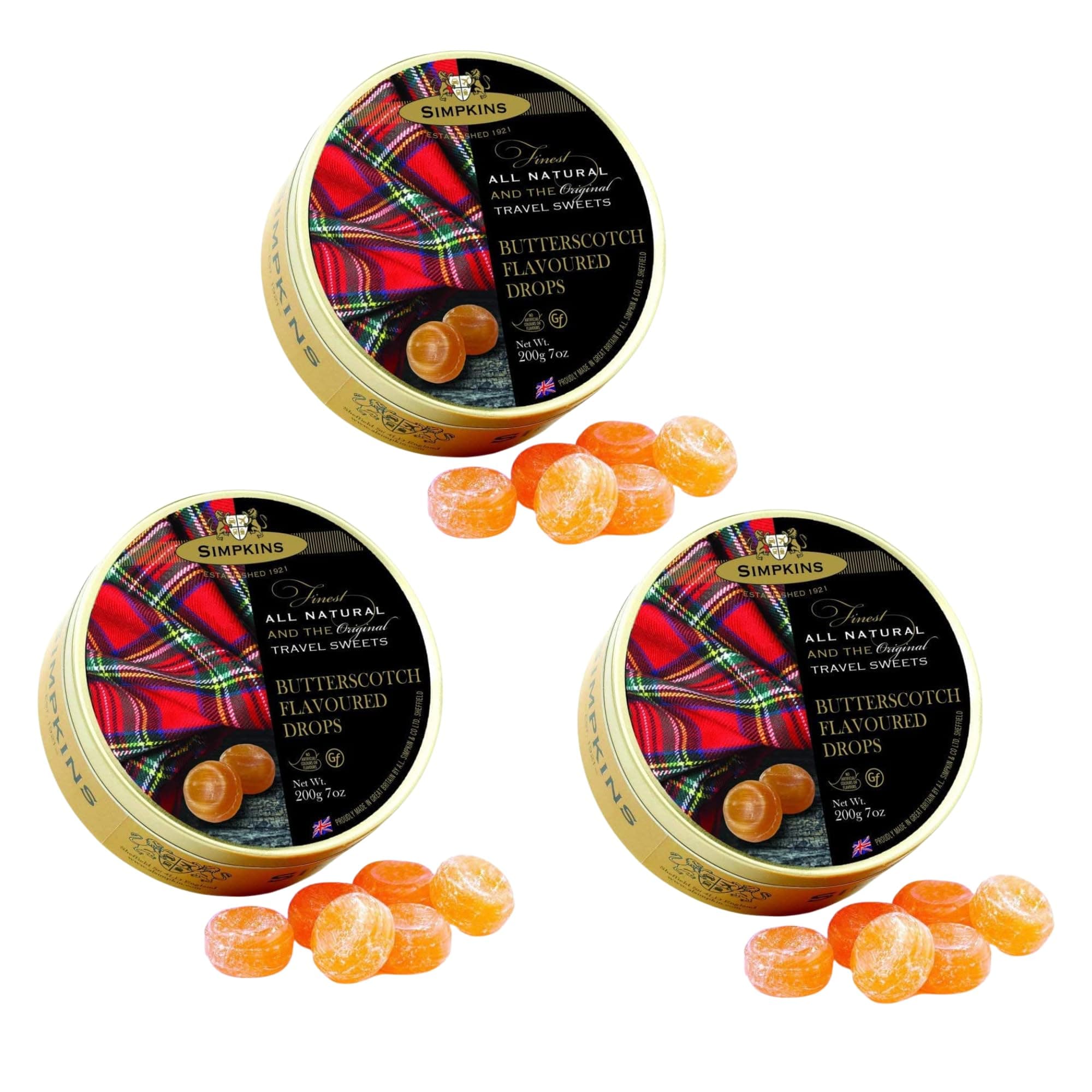 Butterscotch Flavored Travel Sweets 200g ( 3 Pack)