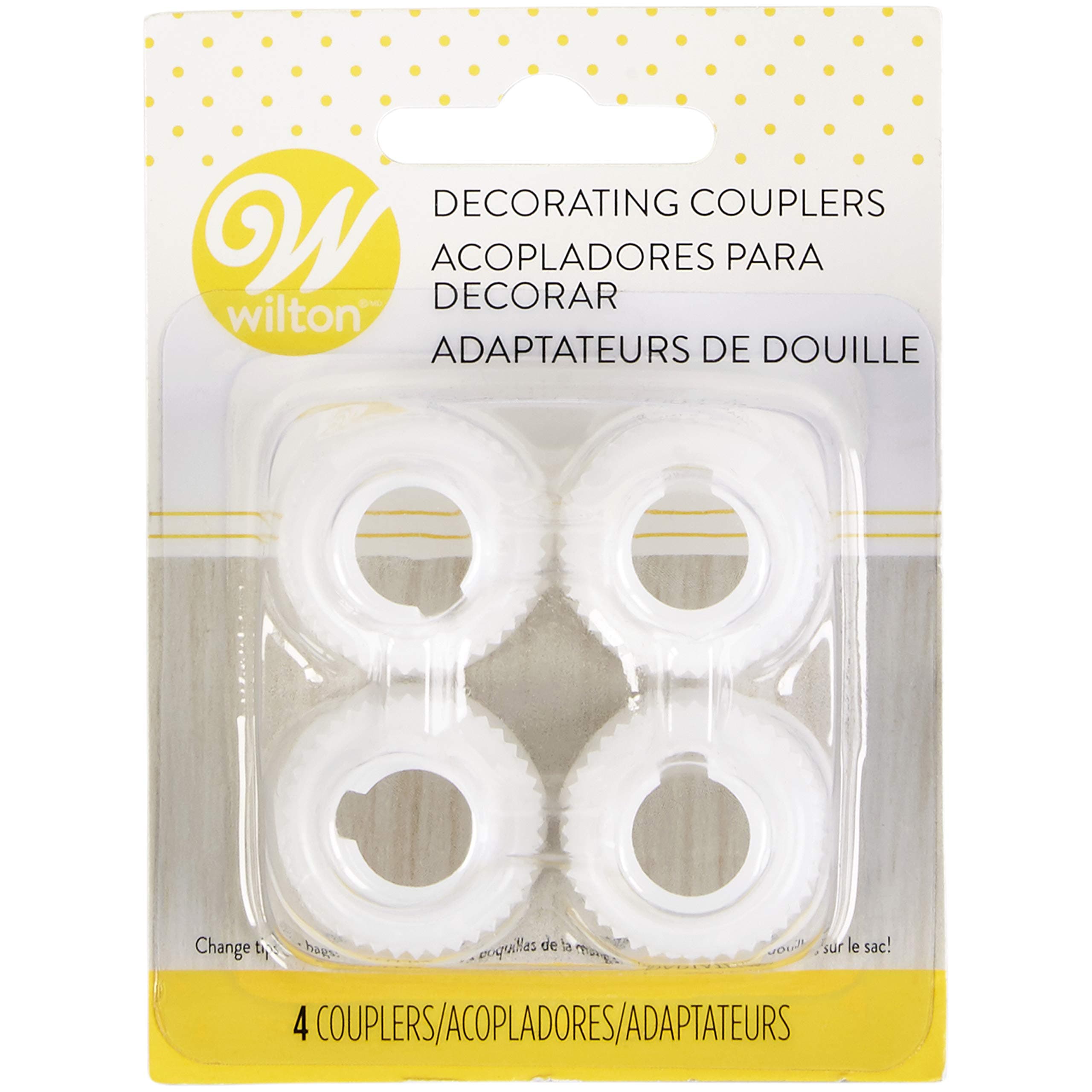 Decorating Coupler Set, Easily Switch Piping Tips Without Changing Bags, Reusable Plastic Couplers for Cake and Cookie Decorating, Set of 4