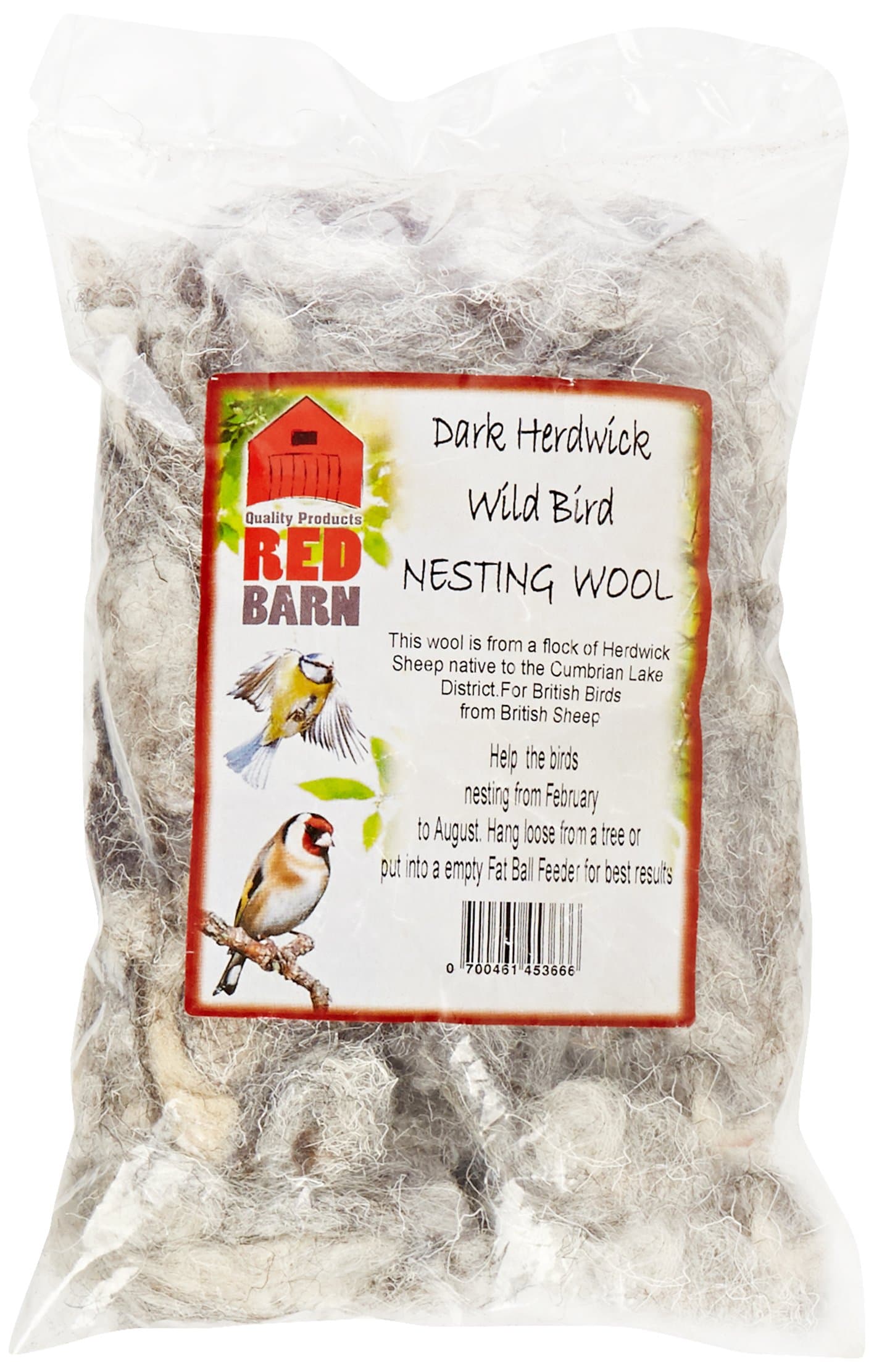 Red Barn Wild Bird Nesting Wool - Brown