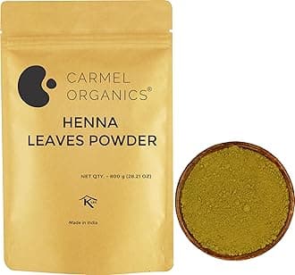 CARMEL ORGANICS Herbal Henna Powder 800 Gram (Blend of Henna, Amla, Bhringraj, Bacopa, Fenugreek,Neem) for Hair Color | No Added Color & Preservatives | Marudhani Podi/Mardhani Podi/Mehandi