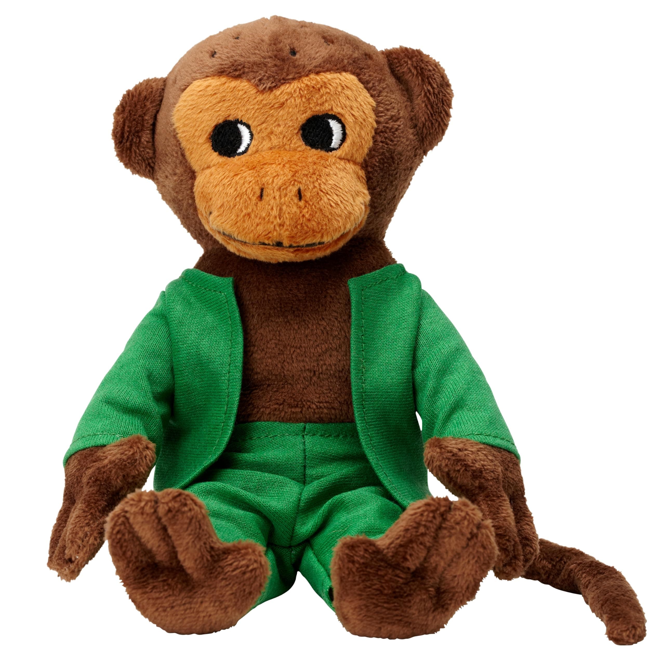 PIPPI LONGSTOCKING Monkey Teddy Mr Nilsson Soft Plush Cuddly Toy - Stuffed Animals with Removable Clothes, Newborn Toys Age 0+ months, 16cm
