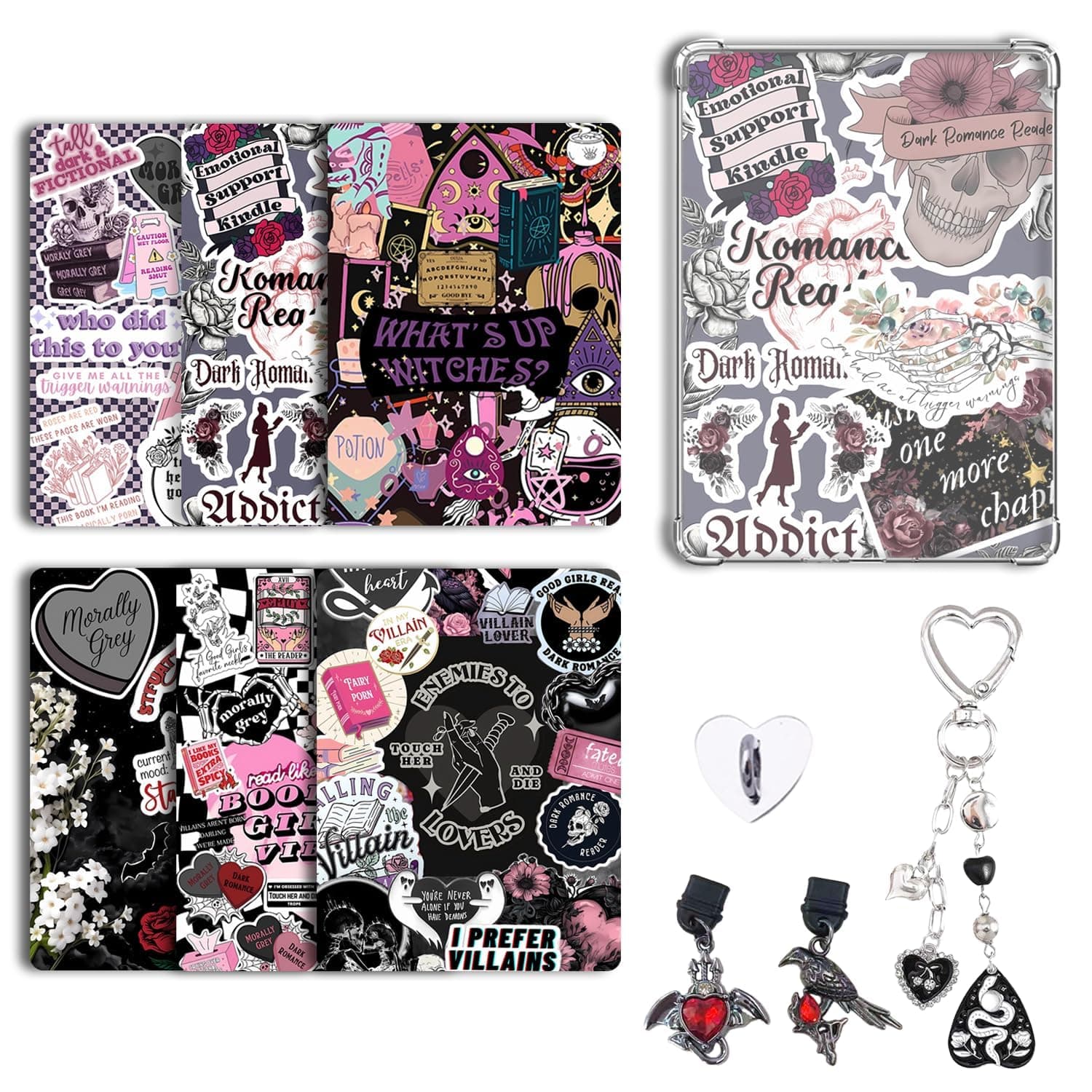 6 Inserts for E-Reader Cases and 2 USB-C Tags 6.8" x 4.8" Cardboard Inserts Compatible with Paperwhite Colorsoft 11th/12th Generation (Style-C, 6.8" x 4.8")