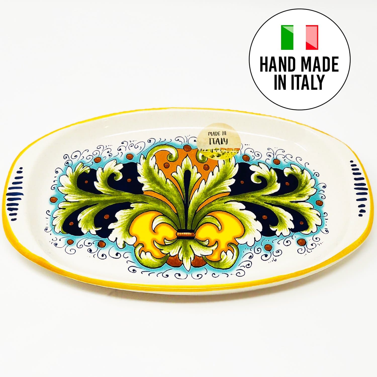 Ceramic Hand Painted Small Plate, Made in Italy