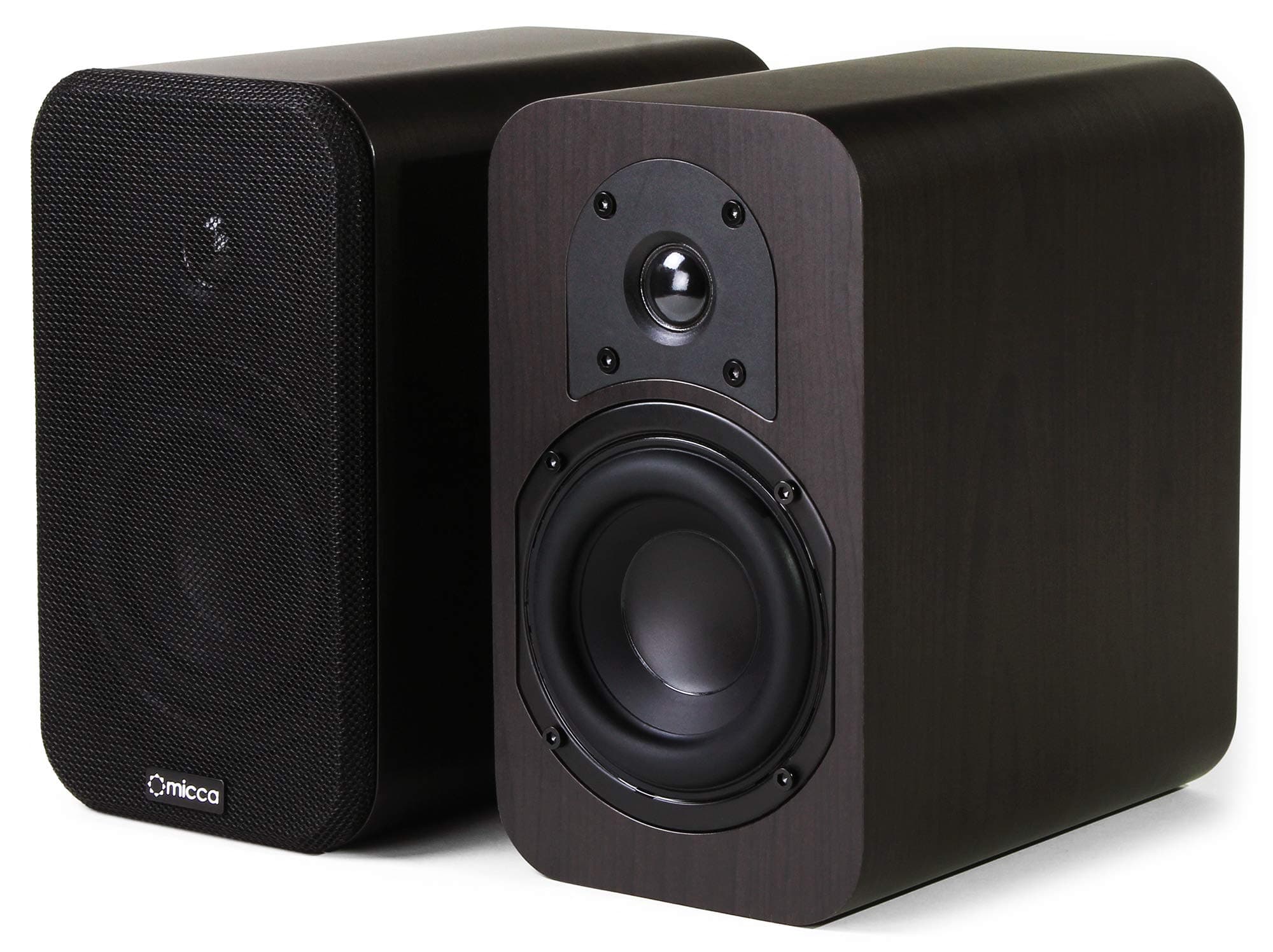 Micca RB42 Reference Bookshelf Speaker with 4-inch Woofer and Silk Tweeter (D...