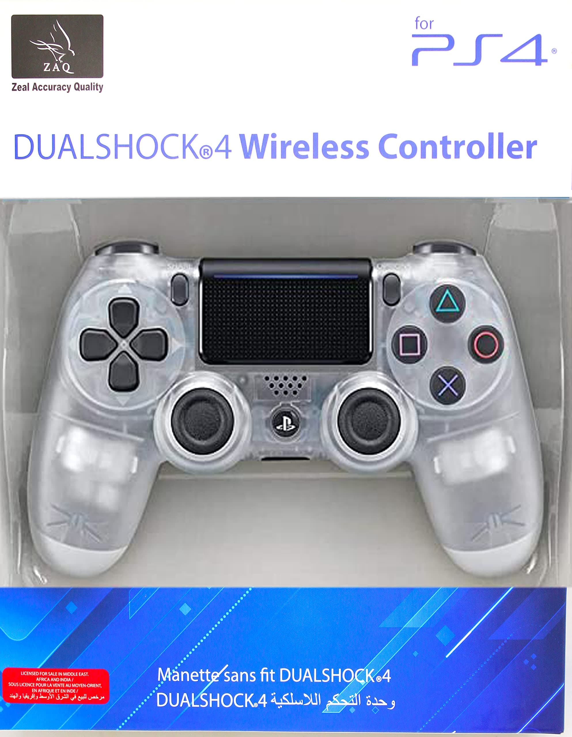 Dualshock 4 Wireless Controller for Sony Playstation 4, Bluetooth Gamepad Controller for PS4 With Dual Vibration Crystel white