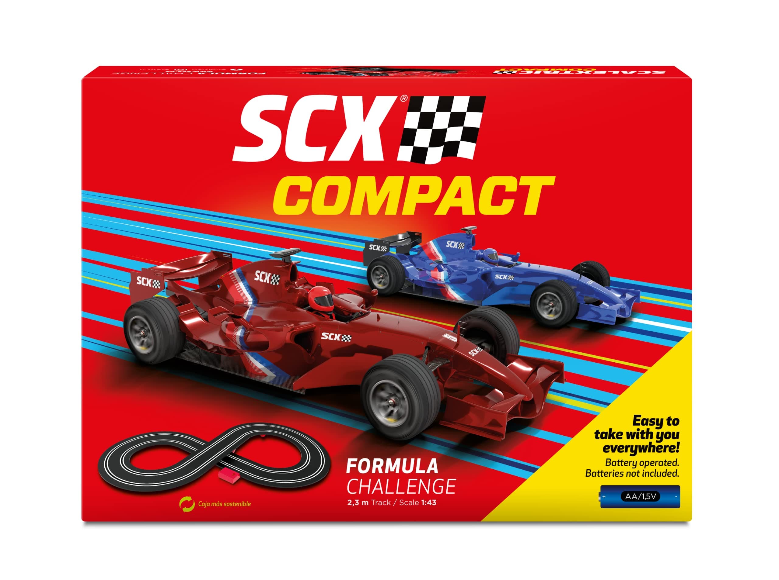 C10368X500 Compact 1:43 Formula Challenge Battery Powered Starter Set