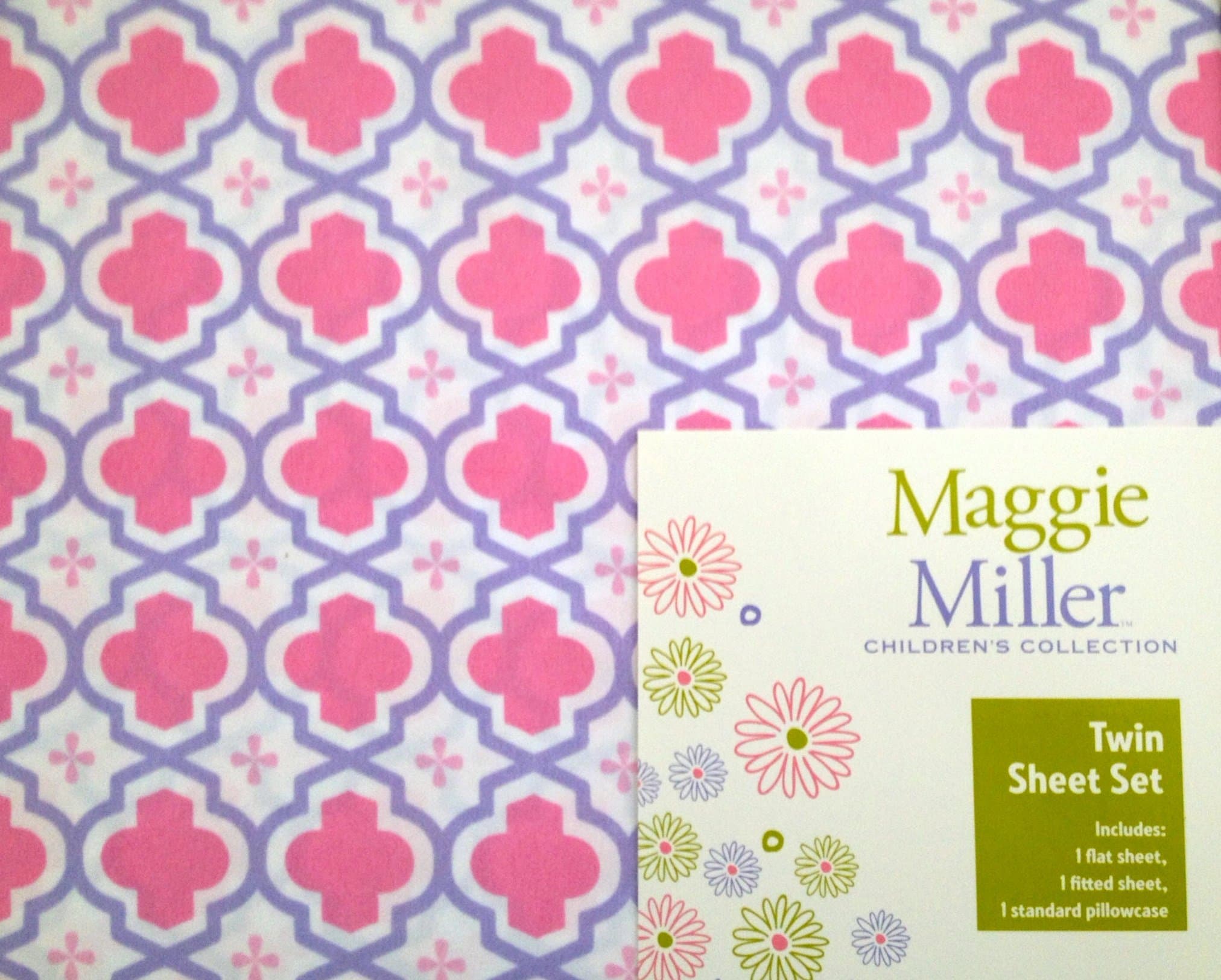 Pink and Purple Twin Sheet Set