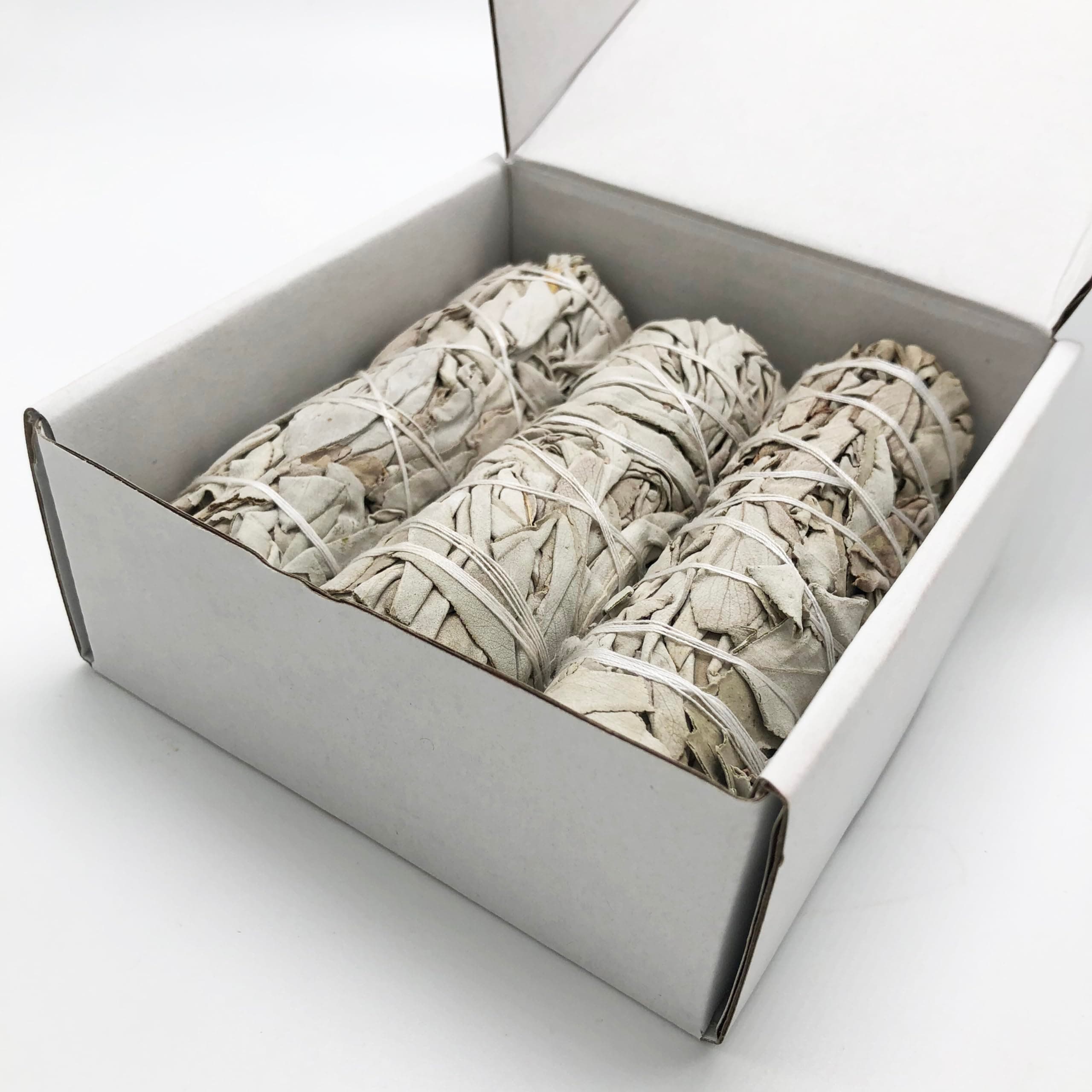 White Sage Smudge Kit - 3-in-1 Bundle (4 Inch) | Natural Sage Sticks for Cleansing, Meditation, Healing & Smudging Rituals | Home Energy Purification Incense