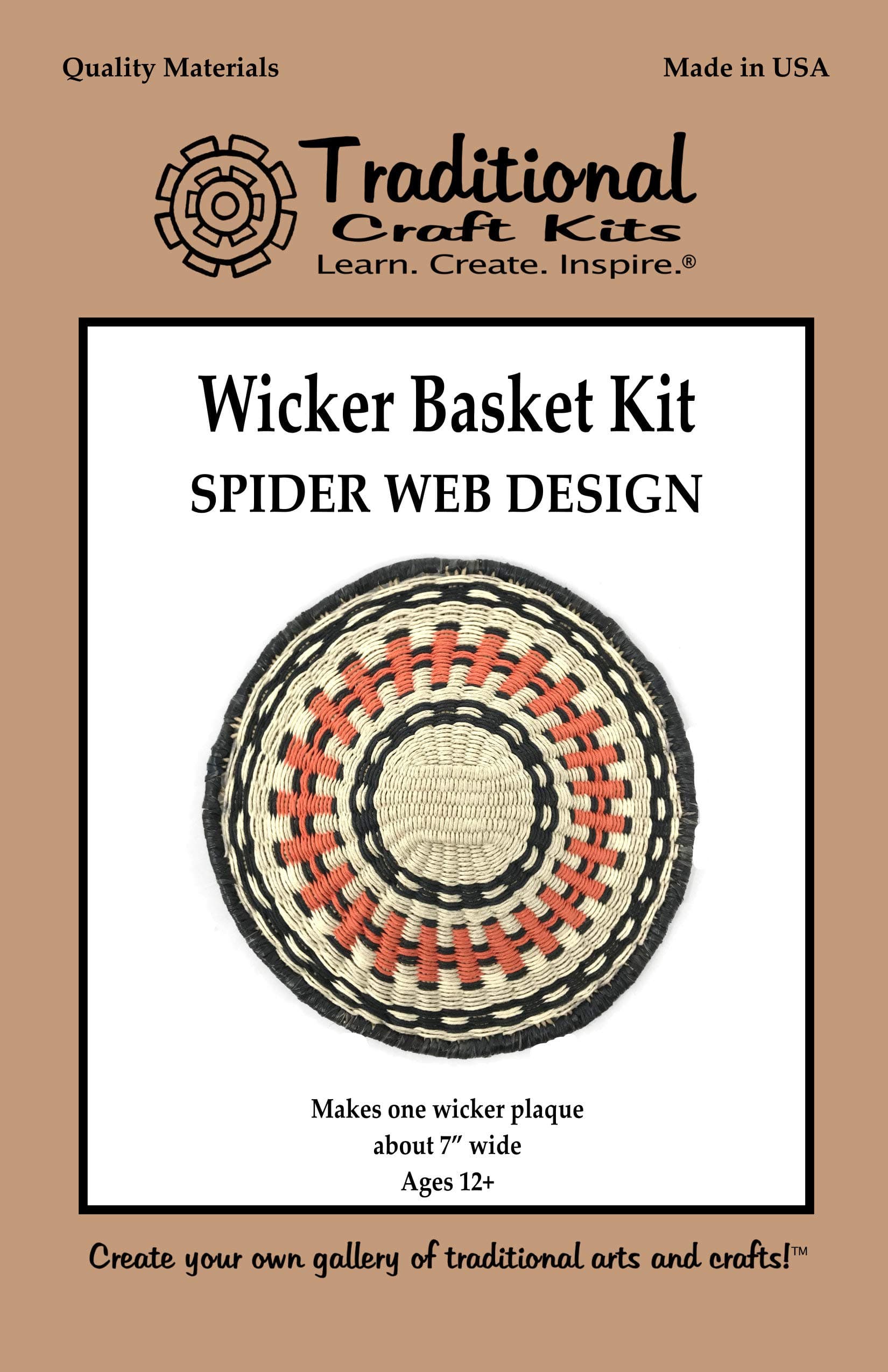 Traditional Craft KitsWicker Basket Kit - Spider Web Design