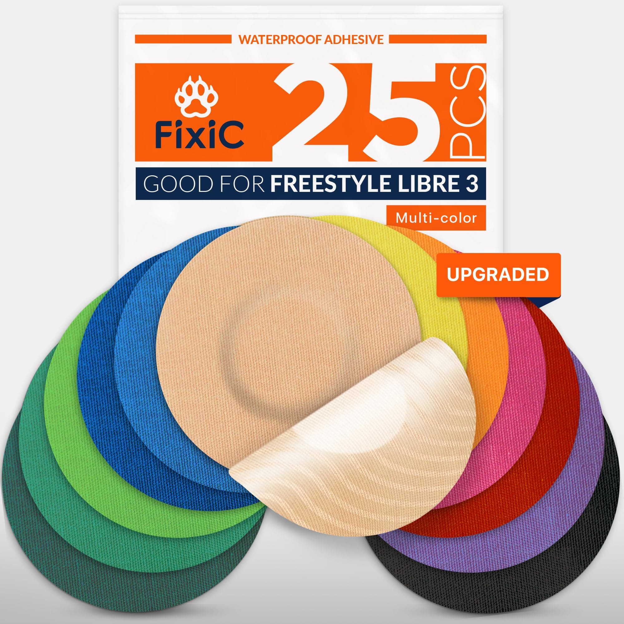 Sponsored Ad - Libre 3 Sensor Covers - 25 Pack - Freestyle Adhesive Patches for Libre 3 & Plus Sensors - No Glue in The Center - Pre-Cut Back Paper - The Best Fixation for Your Sensor! (Upgraded, Multi-Color)