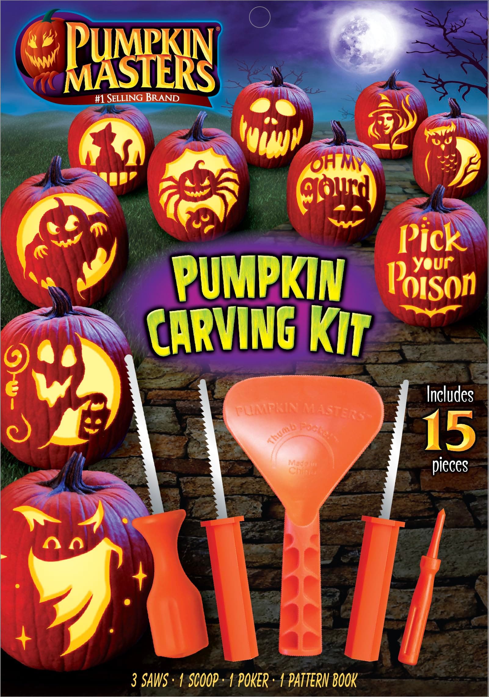 Pumpkin MastersHalloween Pumpkin Carving Set with 10 Patterns