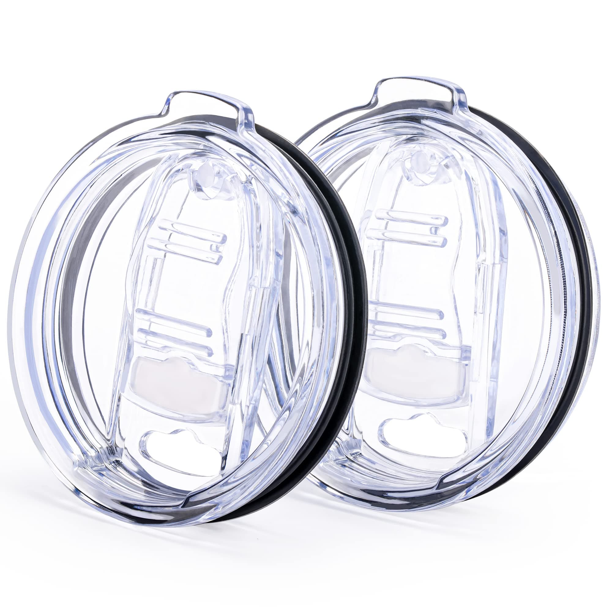 2 Pack 20 oz Tumbler Lids,Replacement Spill Proof Splash Resistant Slider Mug Toppe for Yeti Ramble and More Coffee Mugs,Straw Friendly