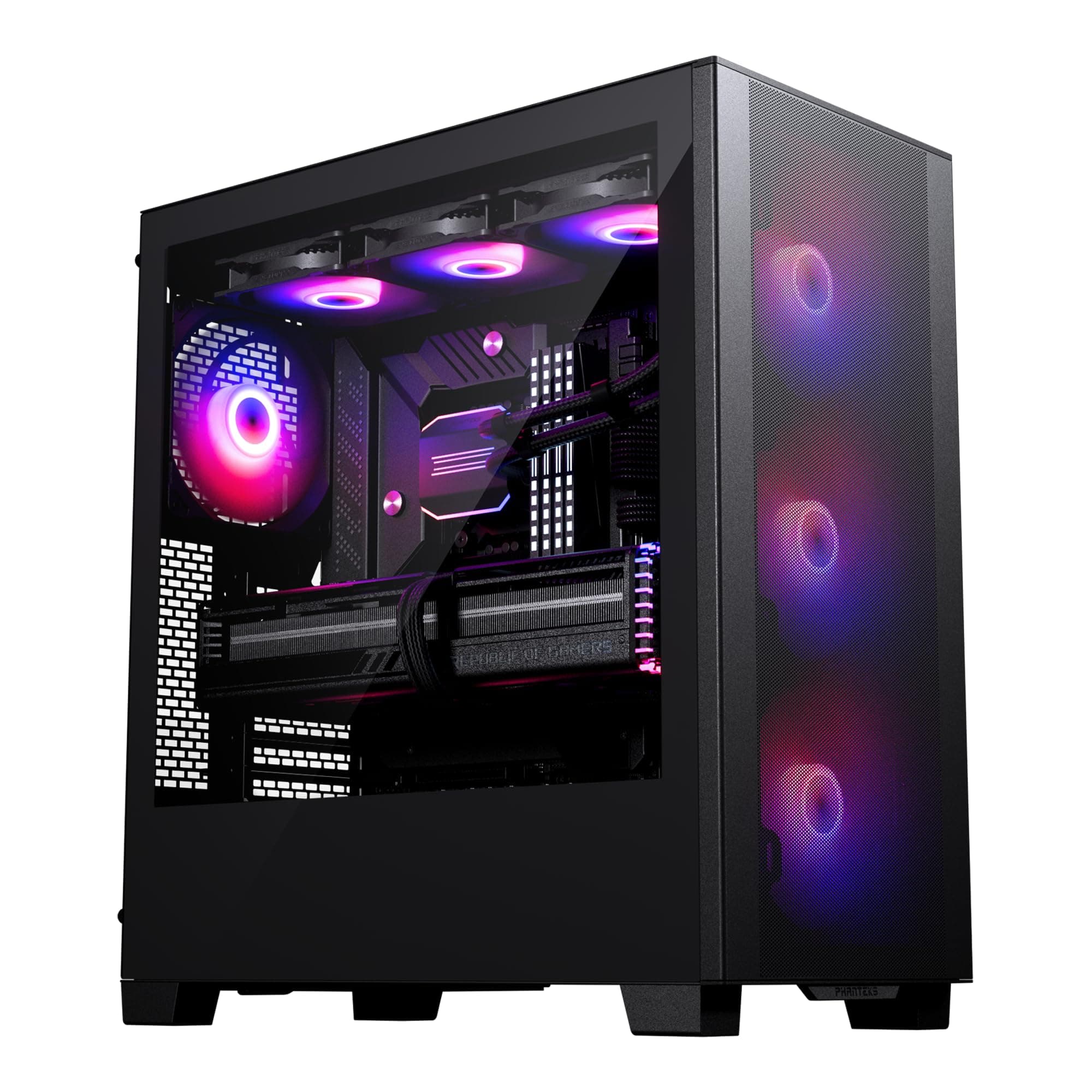 Phanteks 523 XT Pro Ultra Mid-Tower Computer Case/Gaming Cabinet - Black | Pre- Installed 4 x 140mm ARGB Fans | Type-C Port | Support ATX, M-ATX, M-ITX, E-ATX - PH-XT523P1_DBK01