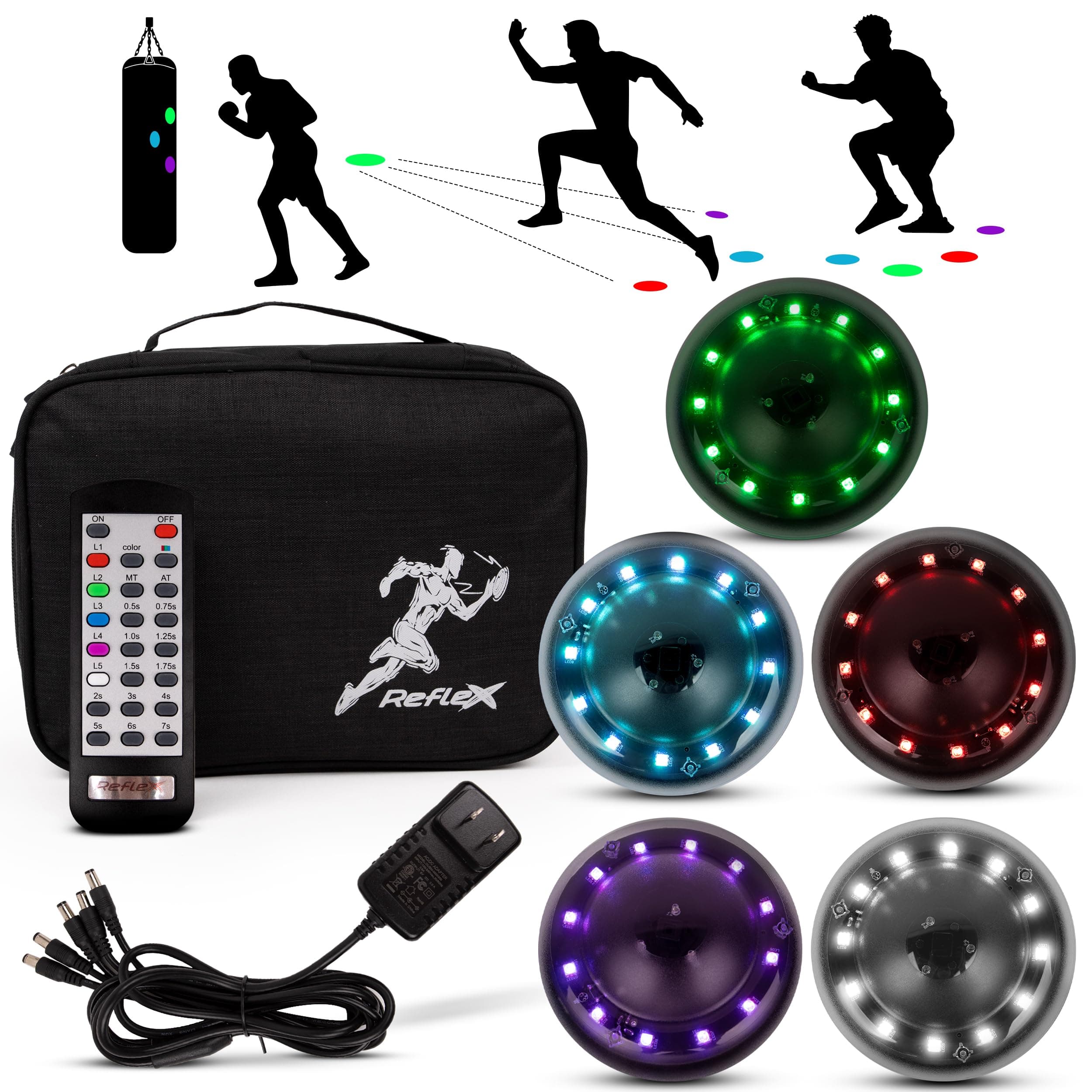 2.0 - Reaction Time Training Lights for Agility - Hand Eye Coordination Training Agility Light Pods for Reaction Games and Fast Reflexes, Quick Reflex Trainer for Sports