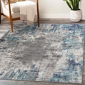 Artistic Area Rug, D.Blue-L.Blue 8X10