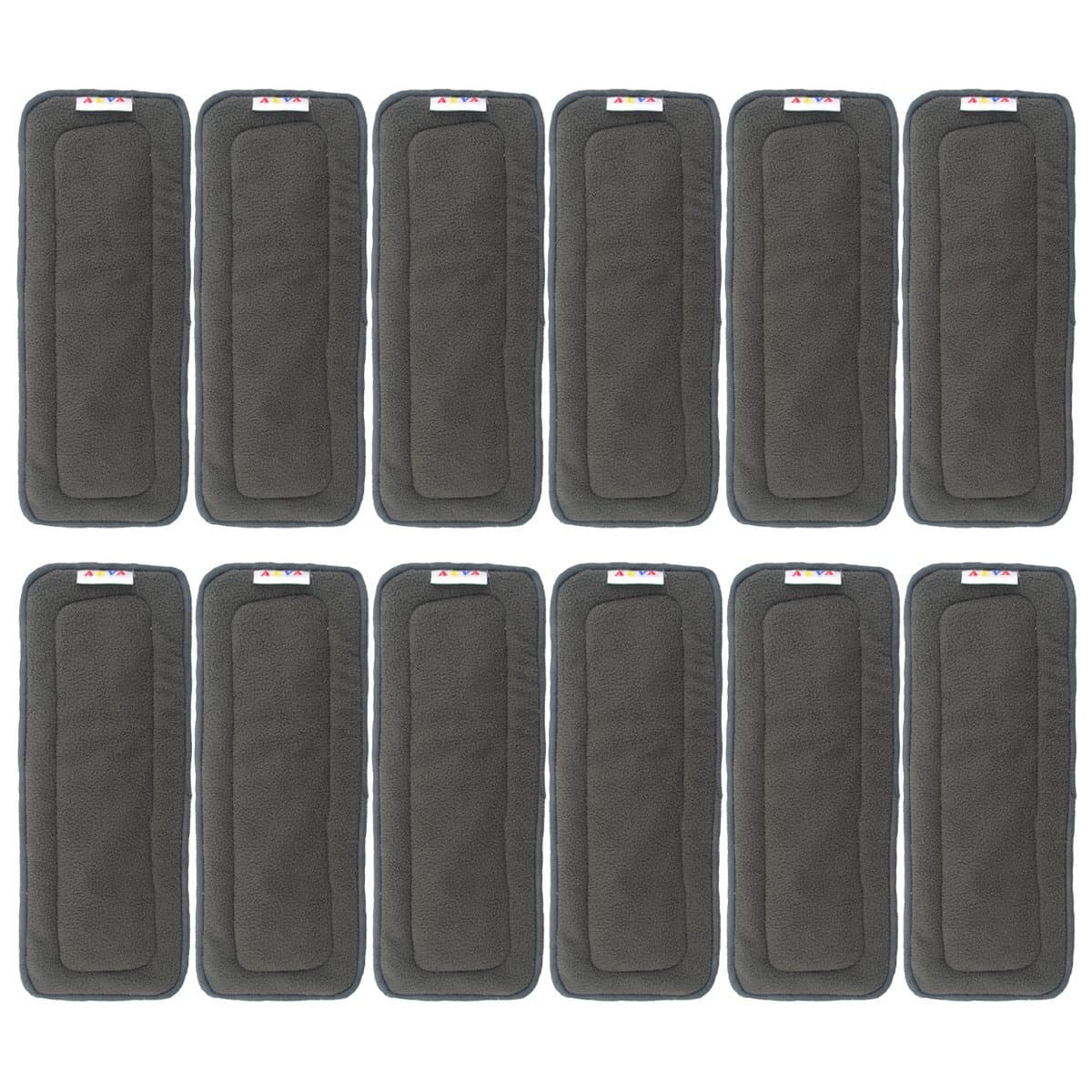 AlVABABY 12pcs Cloth Diaper Inserts,5-Layer Inserts,Reusable Liners for Baby Cloth Diapers12ZTN