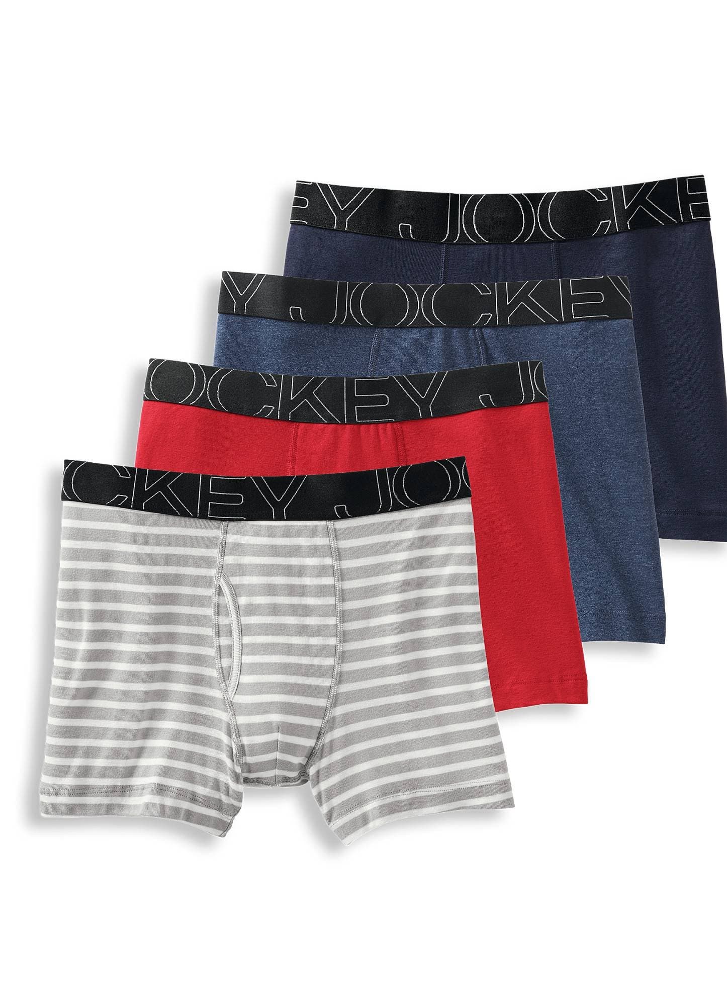 Jockey Men's Underwear ActiveBlend 5" Boxer Brief - 4 Pack