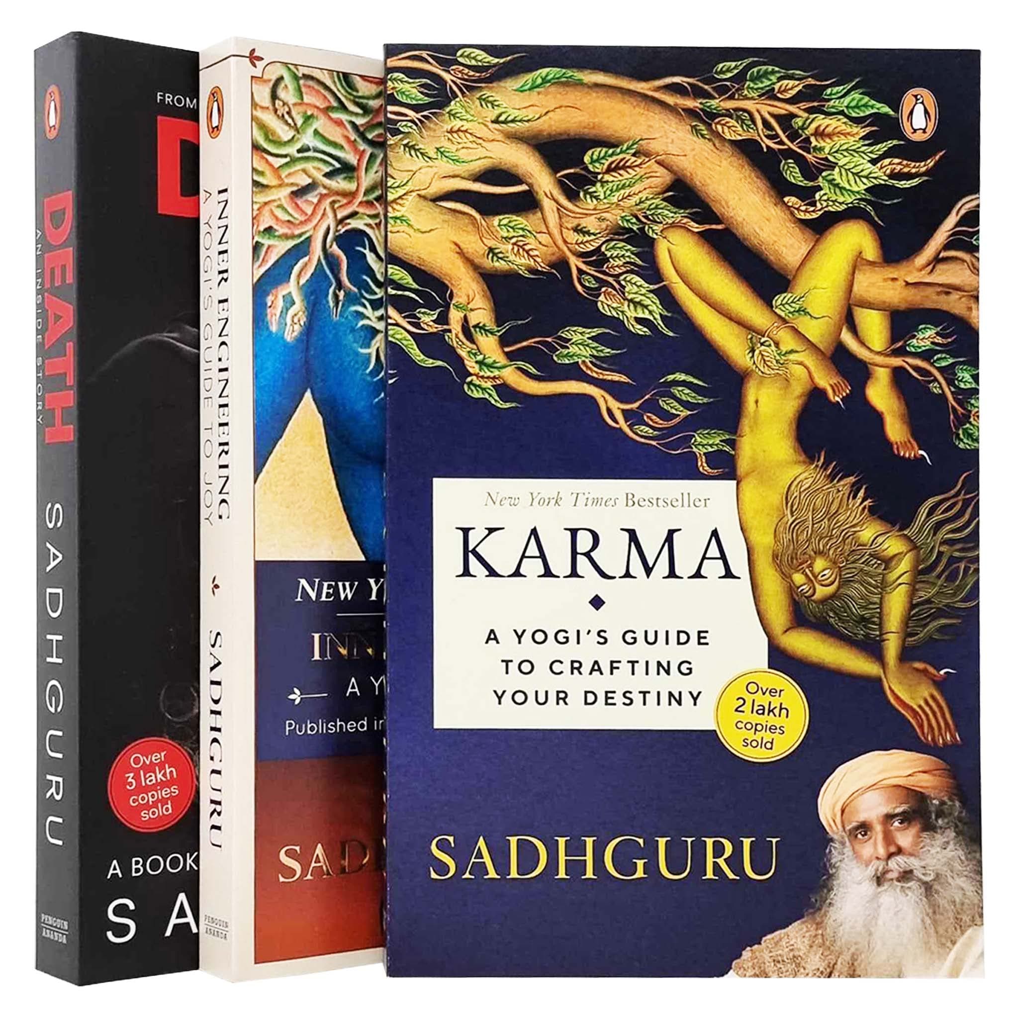 Sadhguru: A Yogi's Guide Collection 3 Books Set (Inner Engineering, Karma & Death)