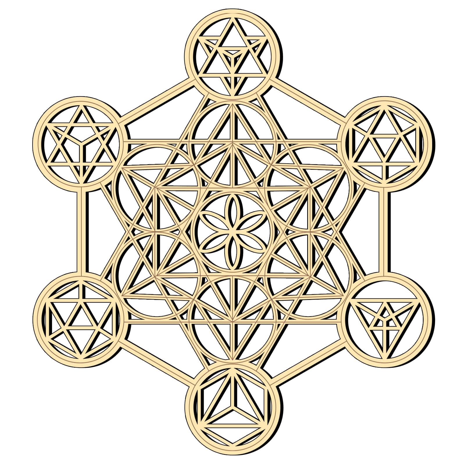 Bnesi 11.5" Metatron's Cube Wall Decor Sacred Geometry Wall Art,Crystal Grid Sacred Geometry Meditation Wall Art Decor (Metatron's Cube)