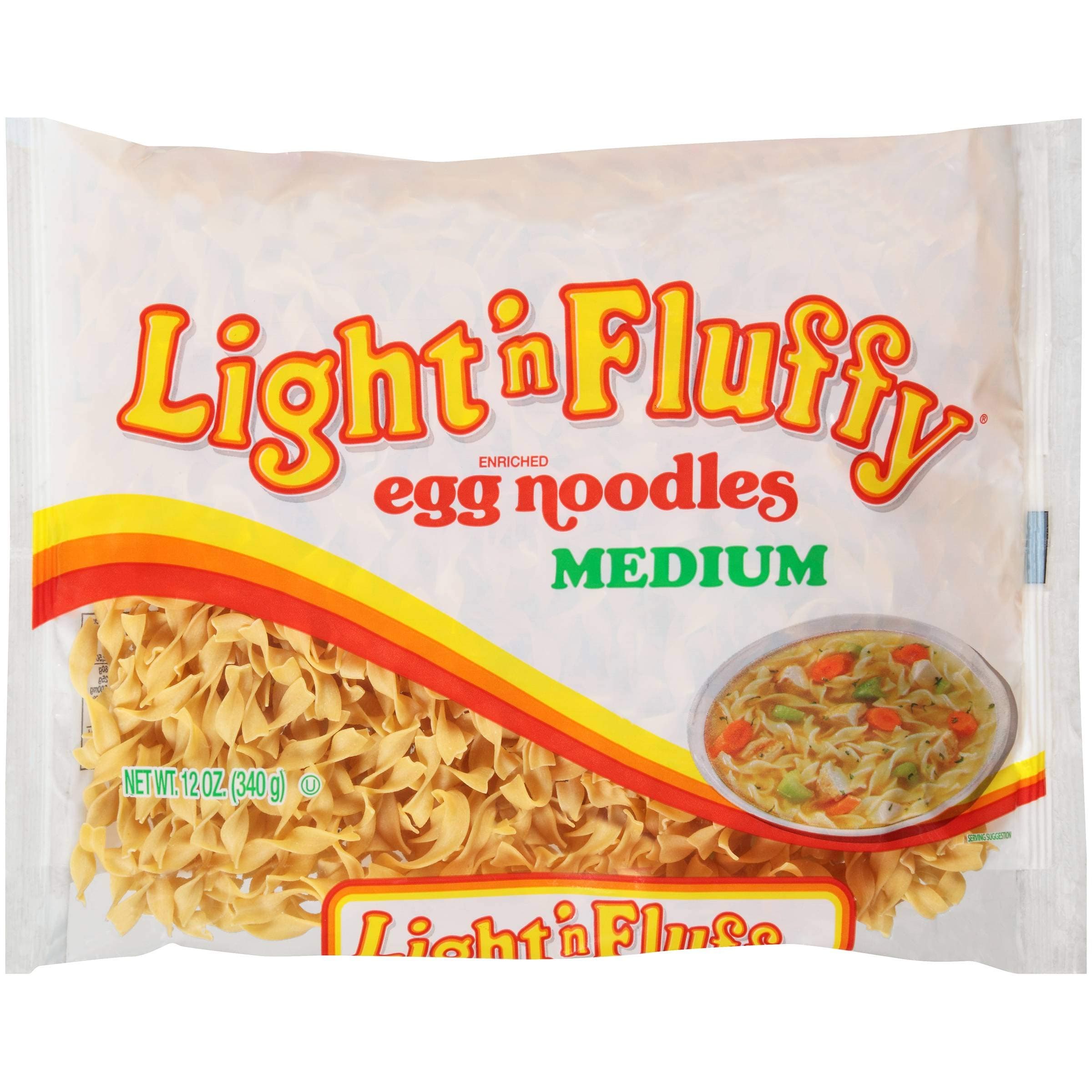 Light N Fluffy Medium Egg Noodles Pasta, 12 Ounce -- 12 Case