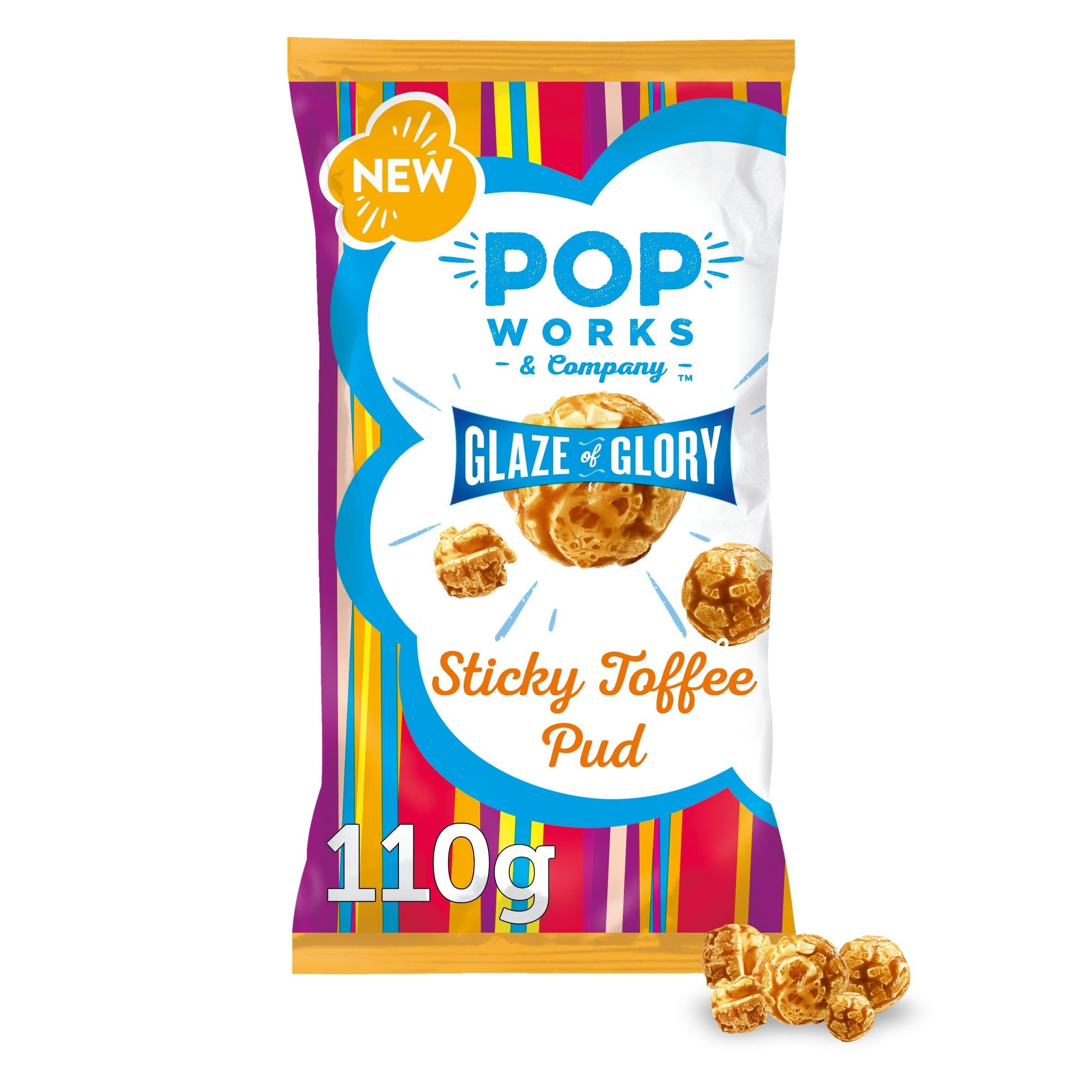 Pop Works Sticky Toffee Pudding Flavour Popcorn, 110 g