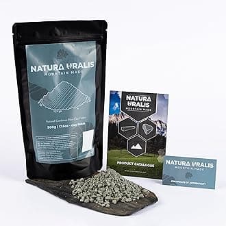 Natura Uralis Cambrian Blue Clay Flakes | 500g Natural Cambrian Blue Clay Flakes, Blue-Grey to Pastel Blue - Extraordinary Crunchiness, Earthy, Silky and Firm Texture, ASMR