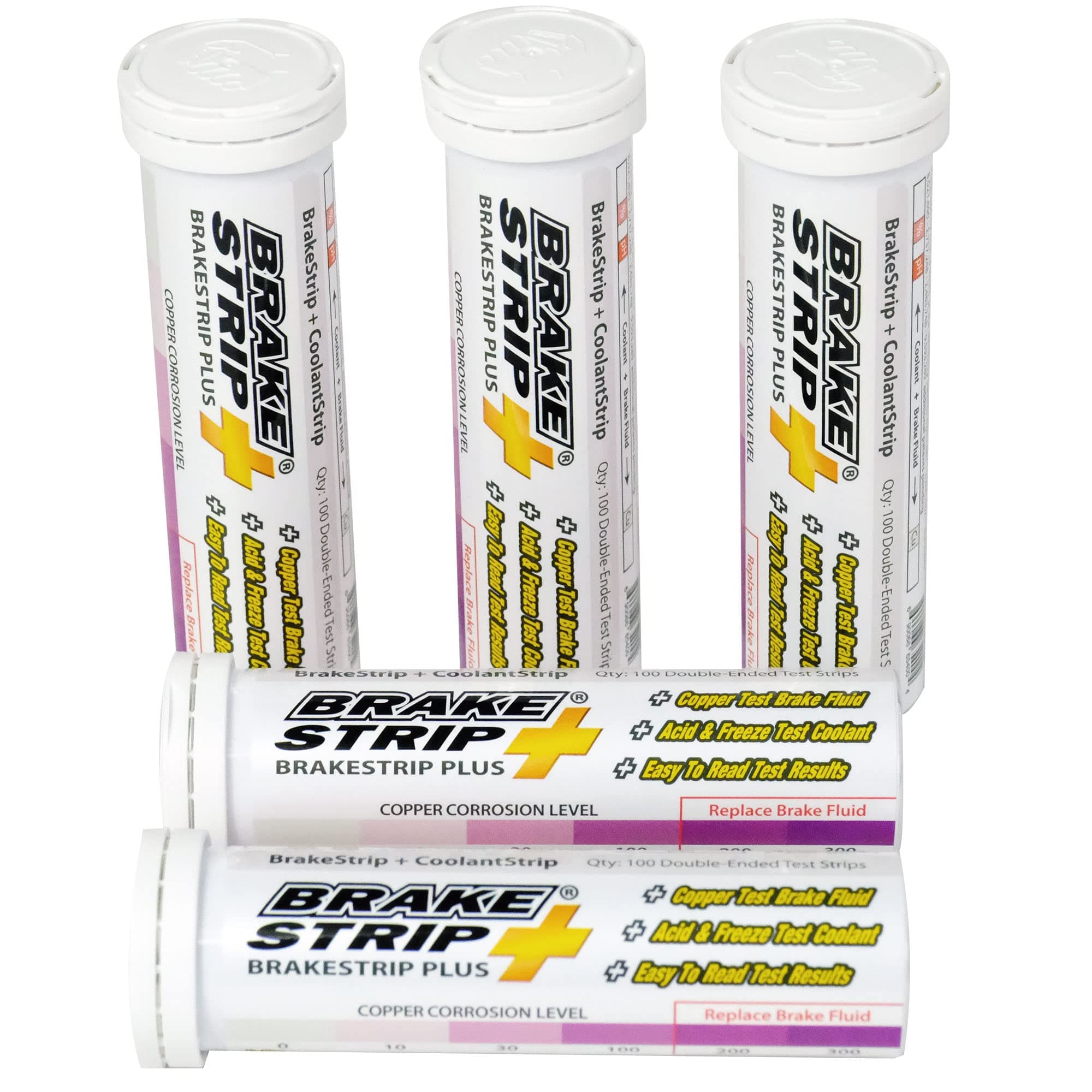 Phoenix SystemsBrakeStrip Plus Service Center Brake Fluid + Coolant Test Strips. 500 Double Ended Brake Fluid Plus Coolant Test Strips. 5-Pack